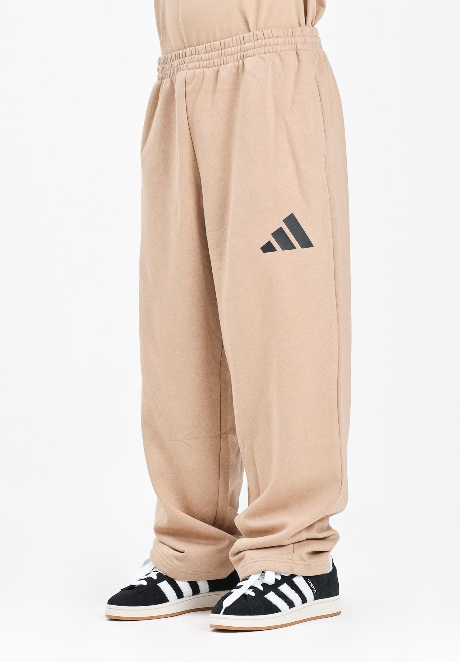 ADIDAS PERFORMANCE Pantalone sportivo Essentials Wide Leg 3 Bar Logo beige da uomo JX5669 ADIDAS PERFORMANCE