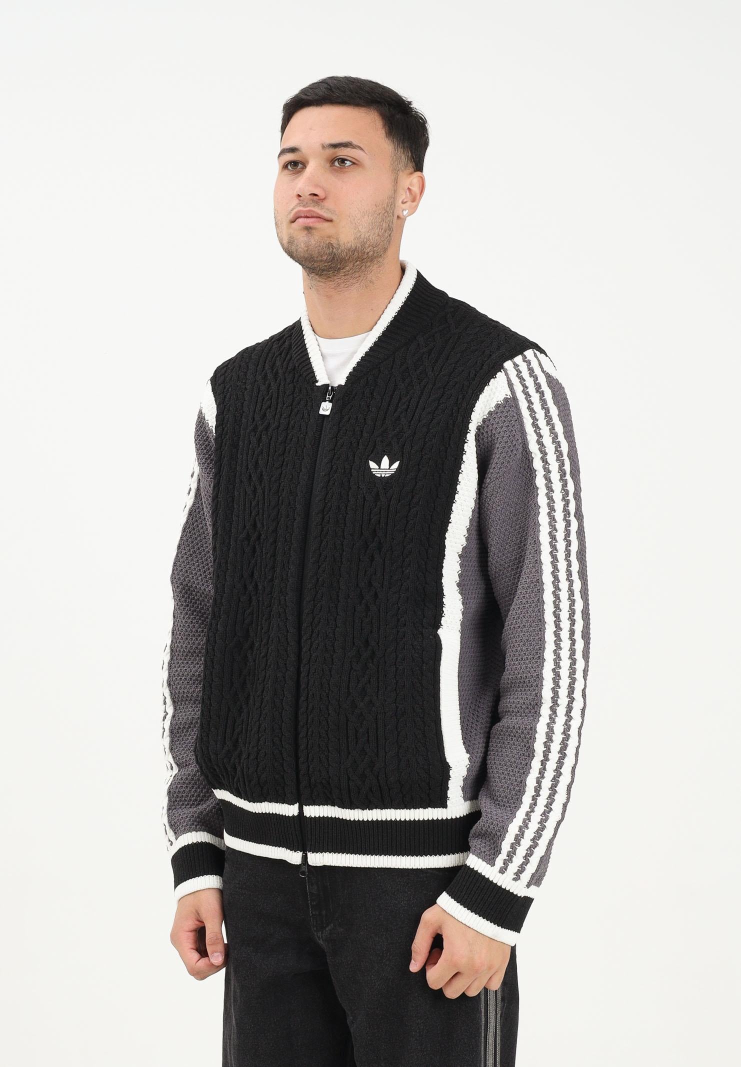 ADIDAS ORIGINALS Cardigan RETRO REMIX nero da uomo KS5437 . ADIDAS ORIGINALS