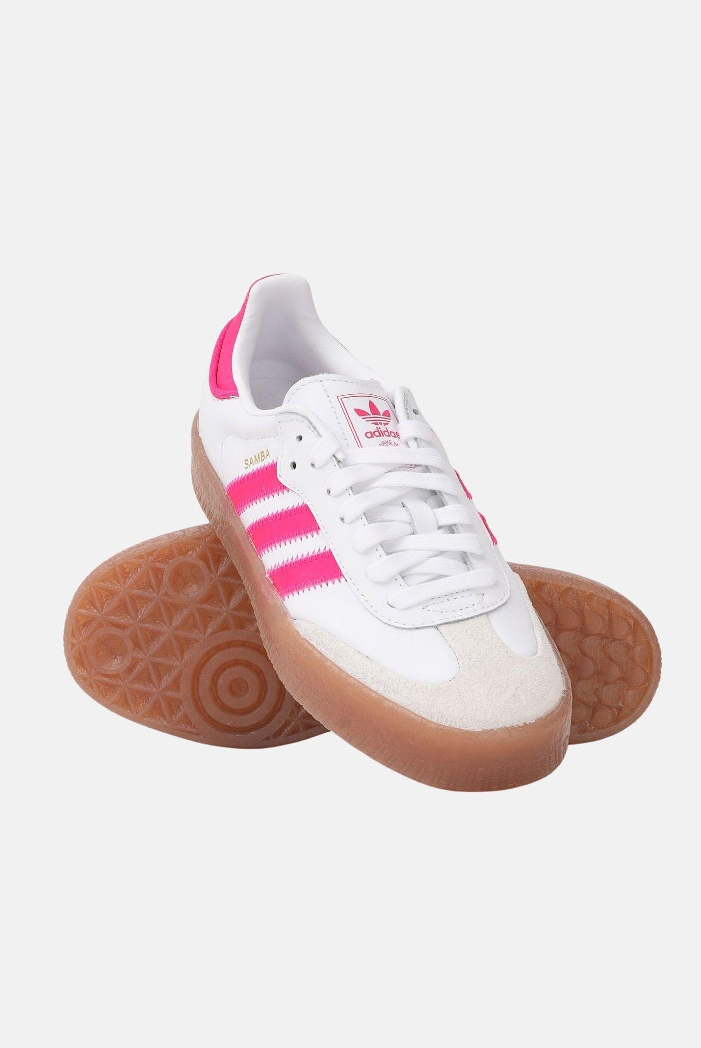 ADIDAS ORIGINALS Sneakers Sambae bianche e fucsia da donna JP9532 . ADIDAS ORIGINALS