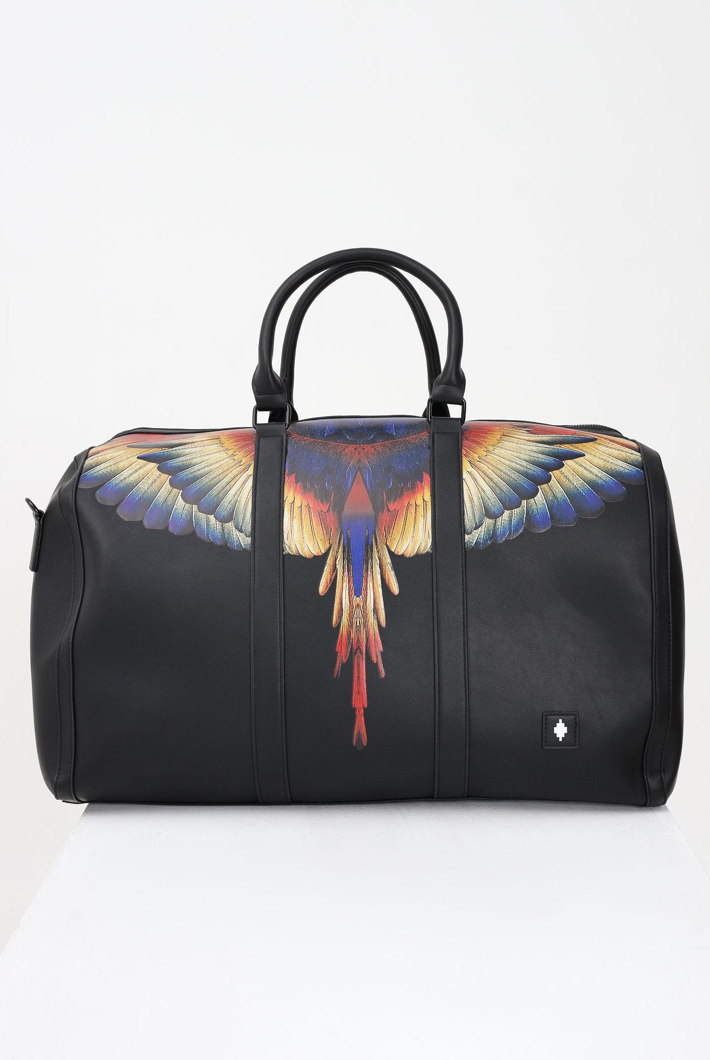 MARCELO BURLON COUNTY OF MILAN Borsone nero per uomo e donna con stampa COMAF250130 MARCELO BURLON COUNTY OF MILAN