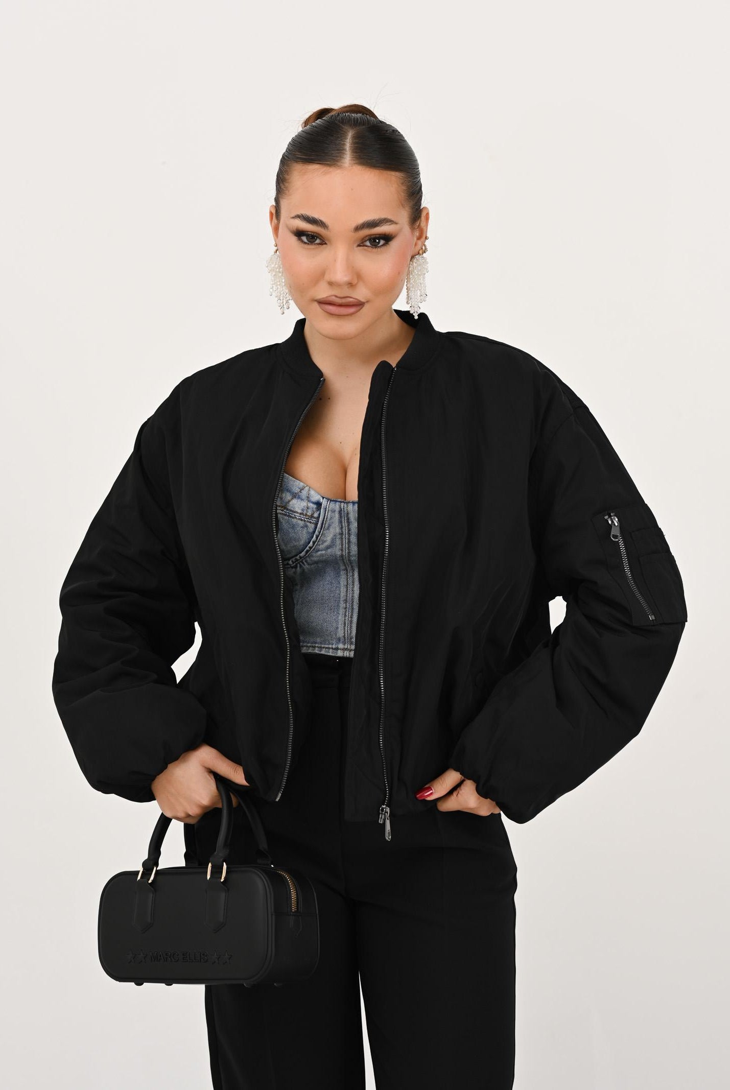 ONLY Bomber nero da donna 15348654 Black ONLY