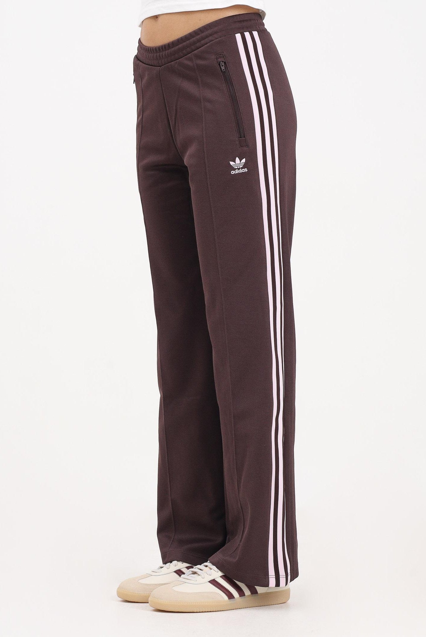 ADIDAS ORIGINALS Pantalone sportivo adicolor Classic Firebird Loose marrone e rosa da donna IR6093 ADIDAS ORIGINALS