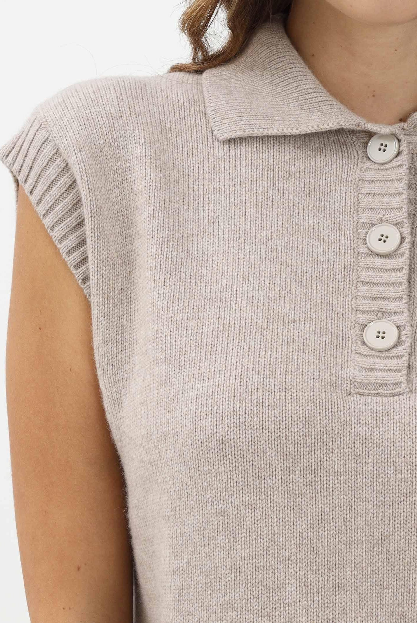 VICOLO Gilet beige da donna 77214F BE VICOLO