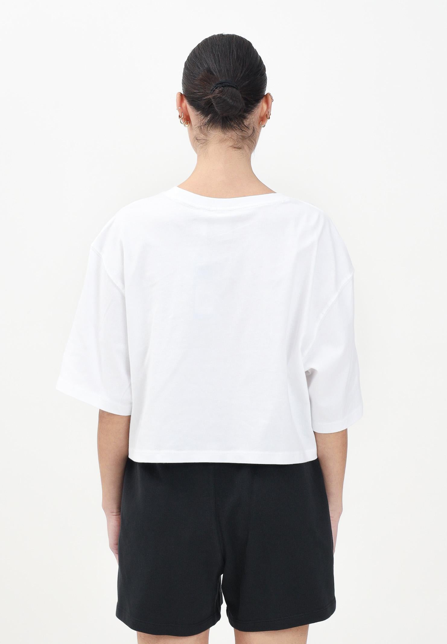 ADIDAS ORIGINALS T-shirt a manica corta Essentials Crop bianca da donna JJ3385 . ADIDAS ORIGINALS