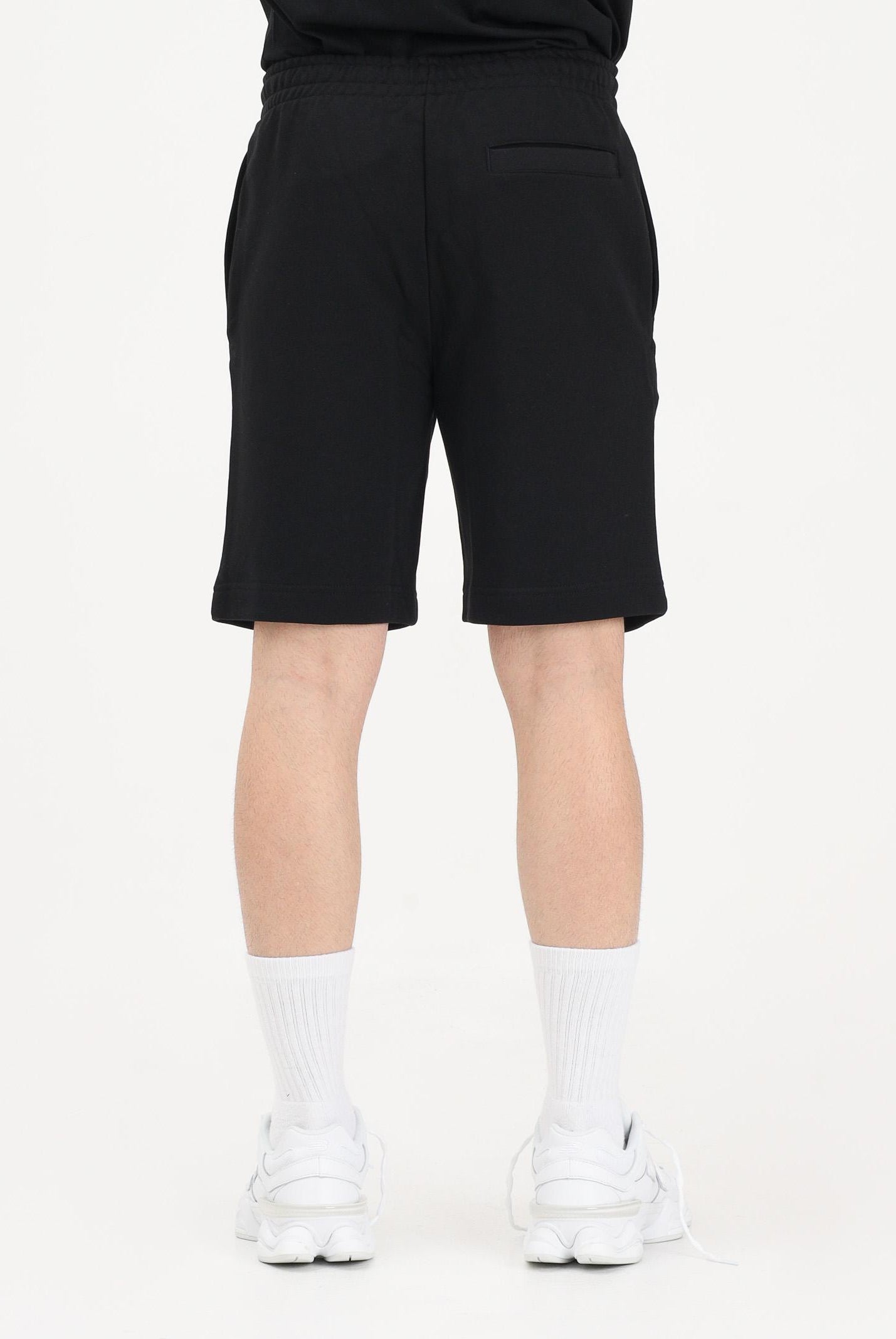 LACOSTE Shorts sportivo nero per uomo e donna con logo GH9860 031 LACOSTE