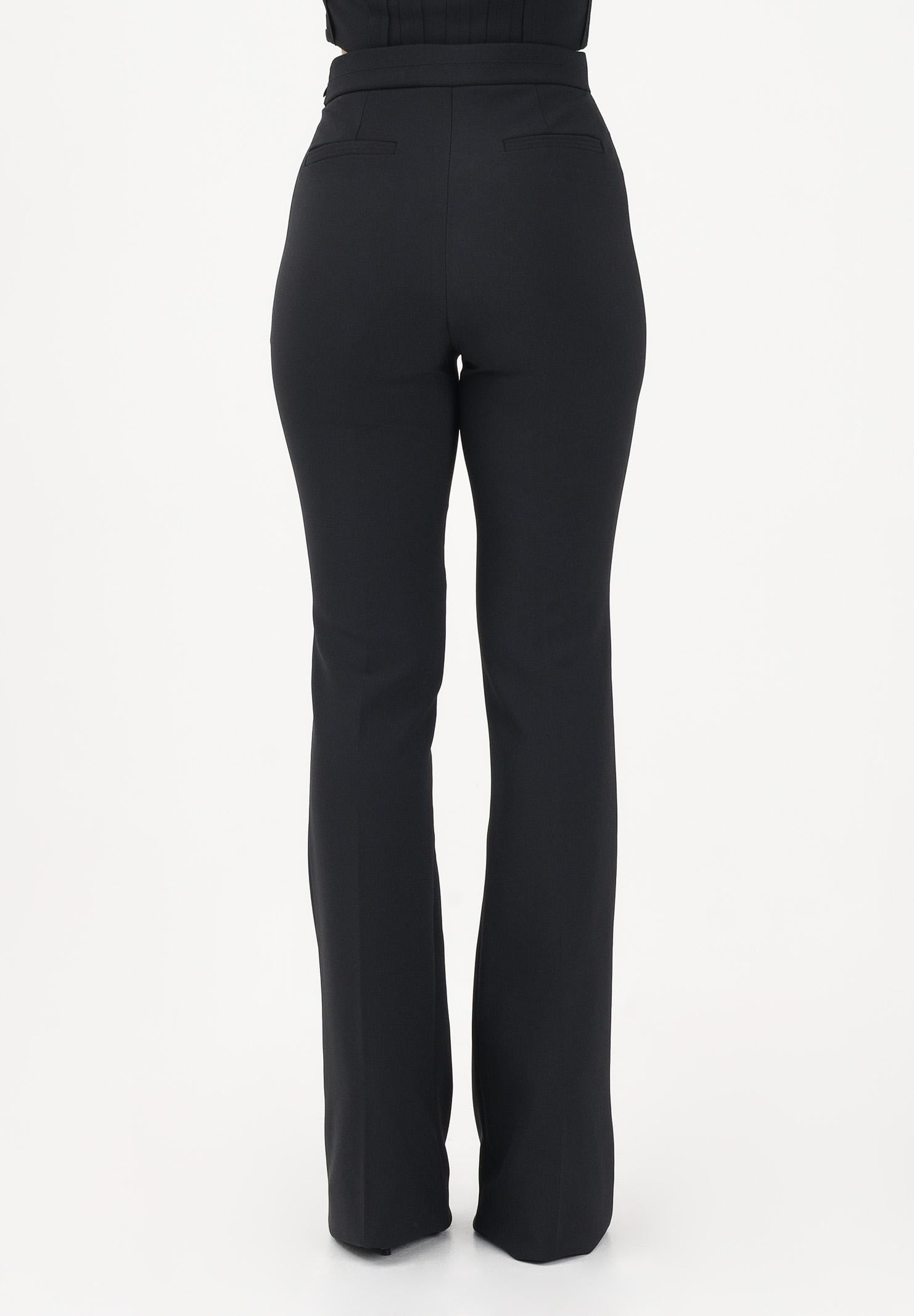 ELISABETTA FRANCHI Pantalone elegante nero da donna in doppio crêpe stretch PA16961E2 110 ELISABETTA FRANCHI