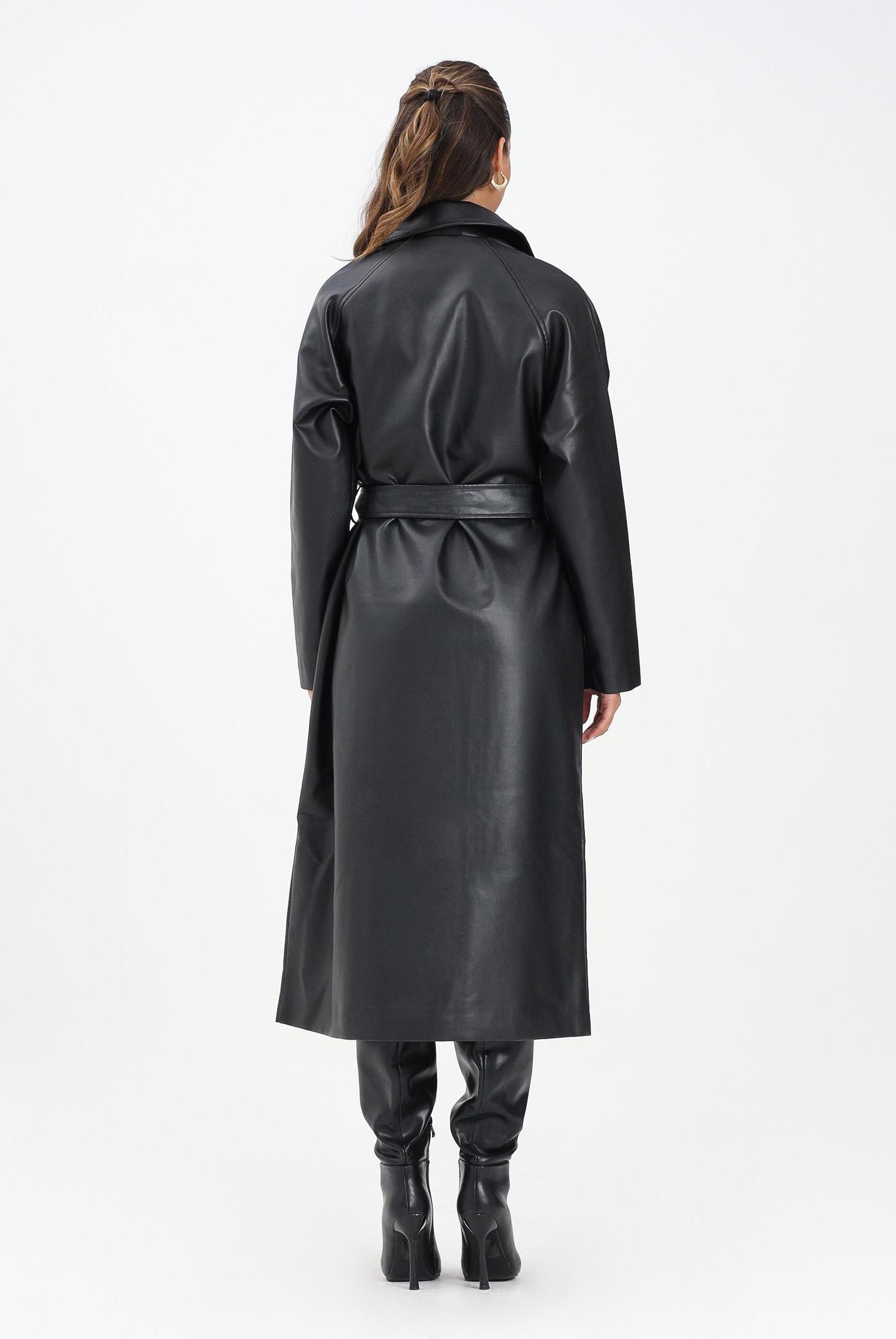 ONLY Trench in eco-pelle nero da donna 15349543 Black ONLY