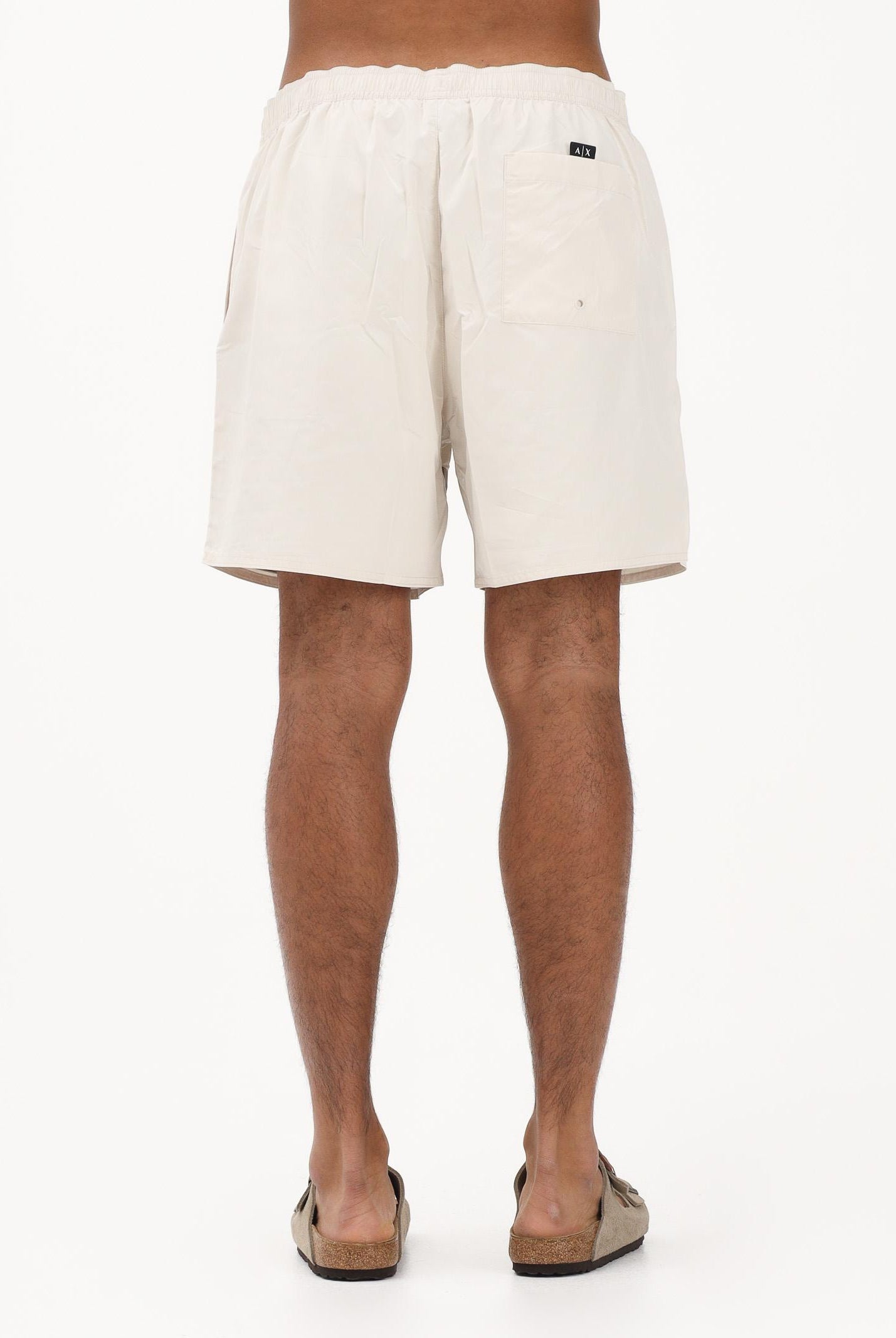 ARMANI EXCHANGE Shorts mare panna da uomo con stampa a righe XM000832AF22585 U1074 ARMANI EXCHANGE