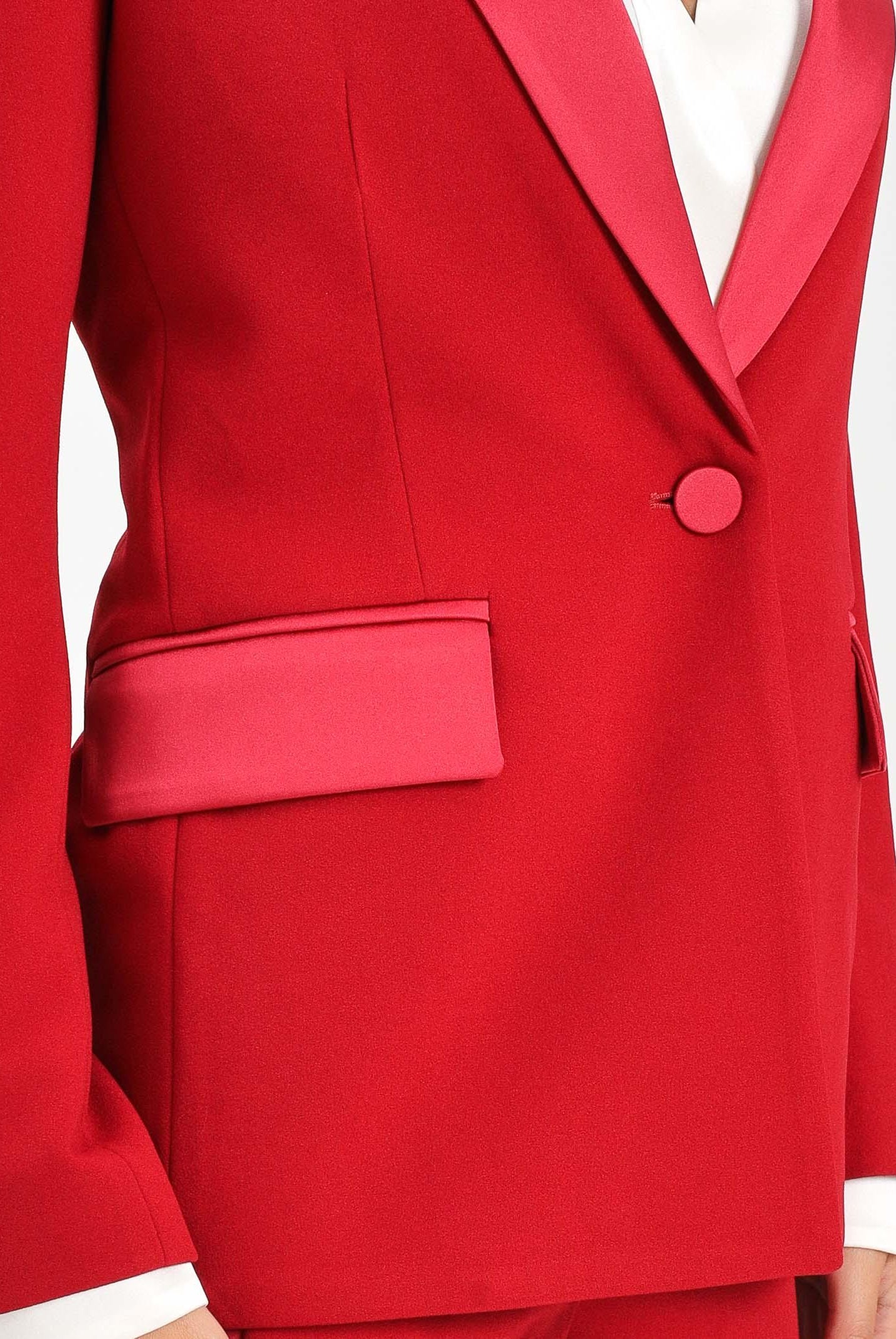 VICOLO Giacca rossa da donna con inserti in raso TF0304 FU35 VICOLO