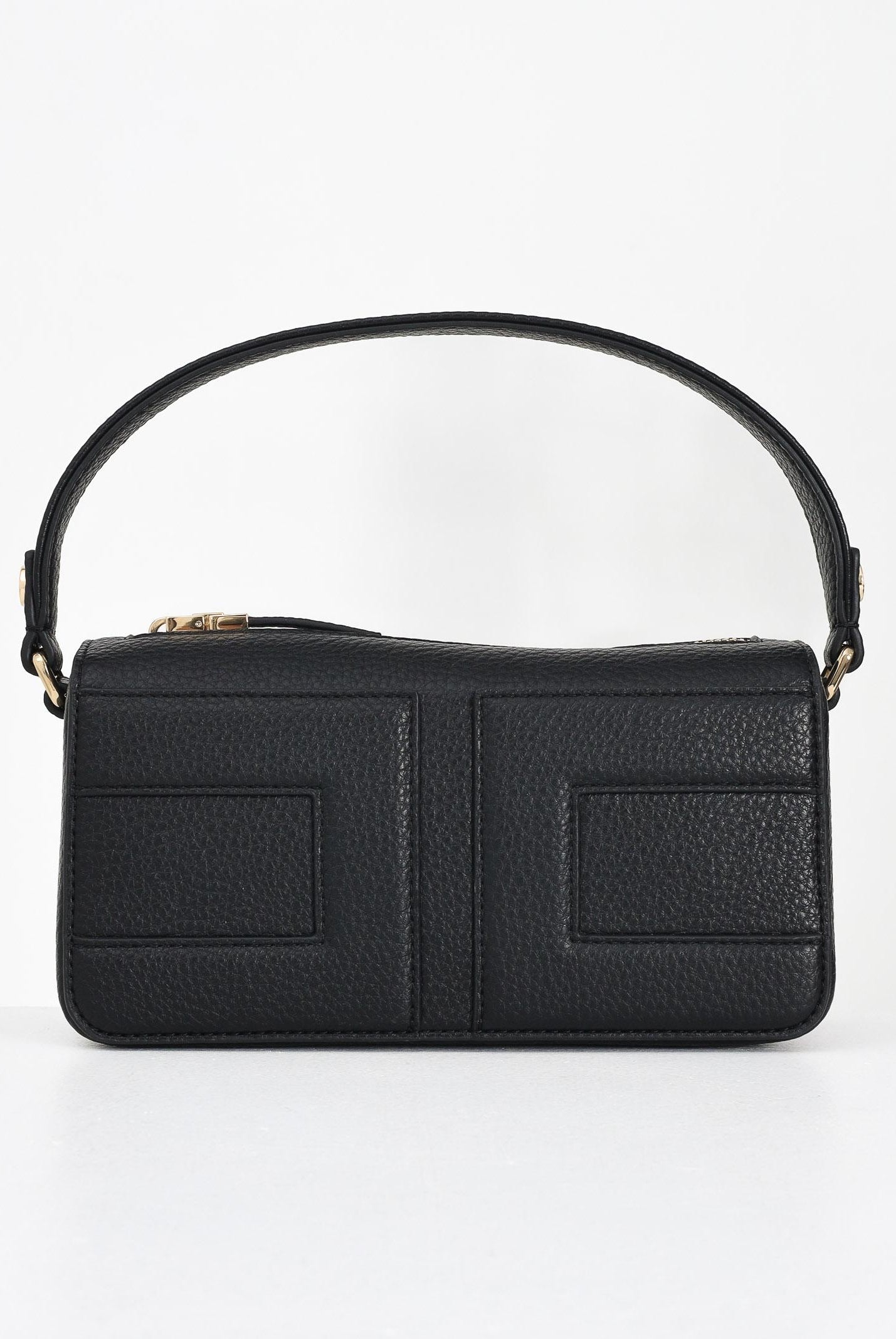 ELISABETTA FRANCHI Borsa a spalla nera da donna con logo BS55A56E2 110 ELISABETTA FRANCHI