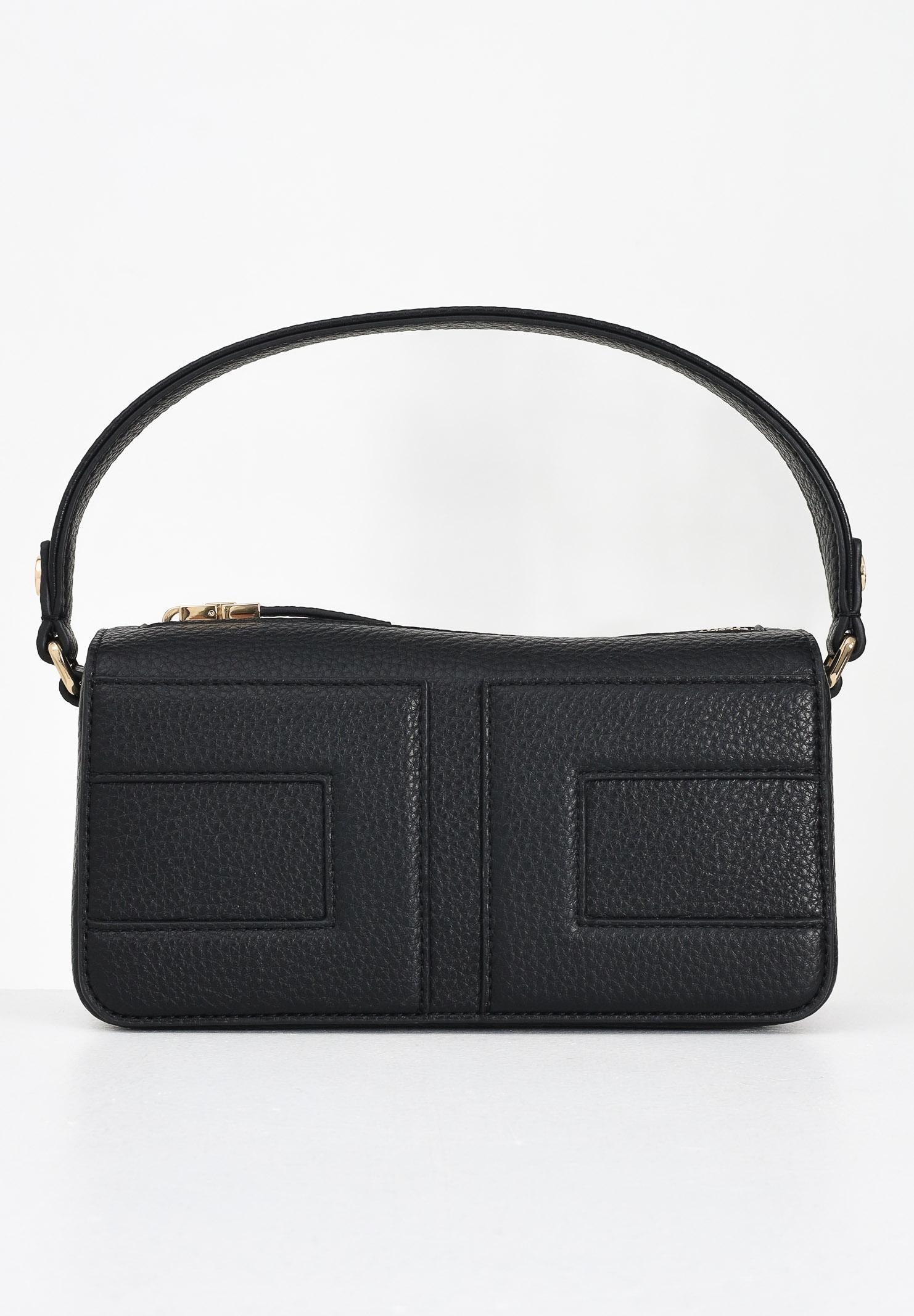 ELISABETTA FRANCHI Borsa a spalla nera da donna con logo BS55A56E2 110 ELISABETTA FRANCHI