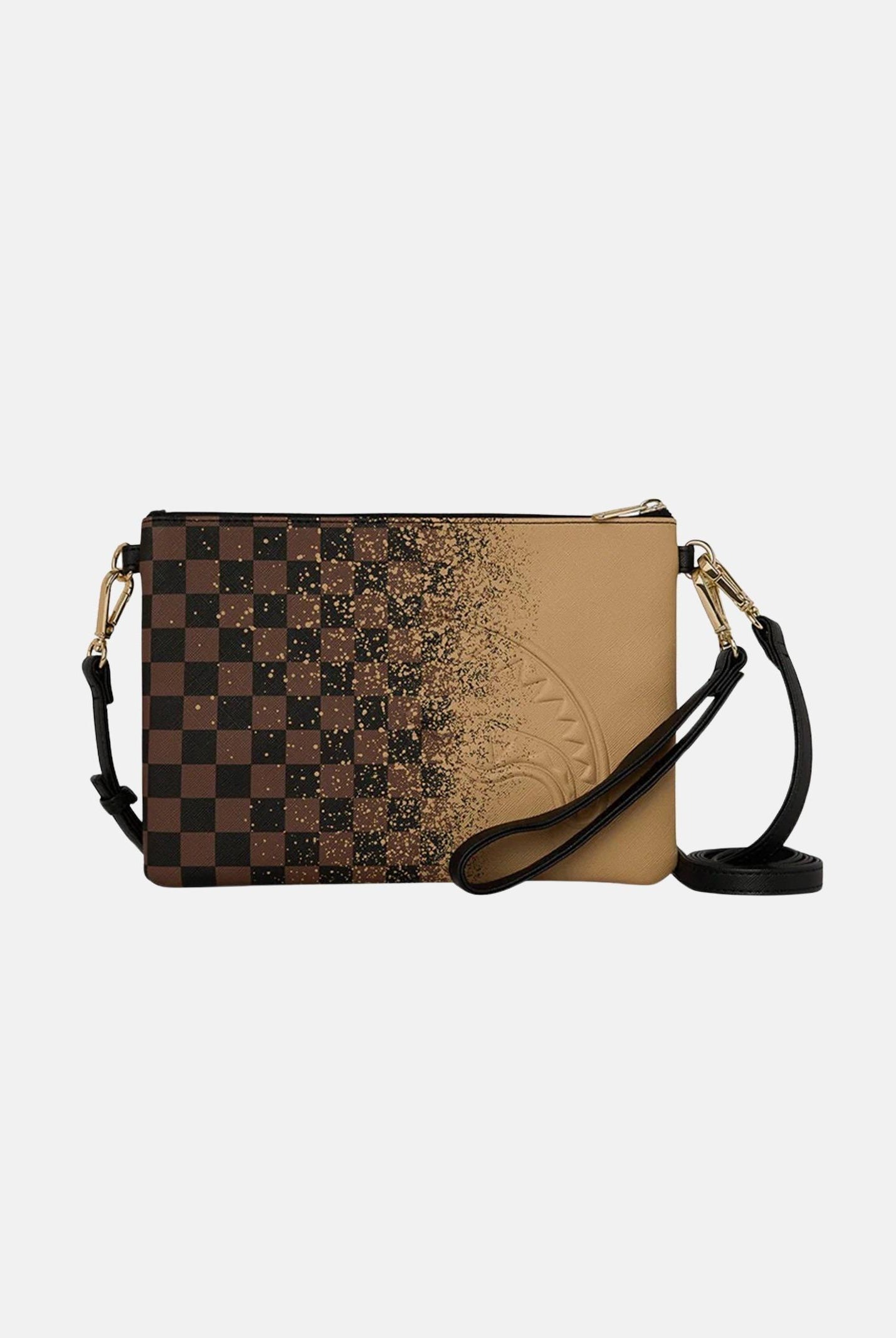 SPRAYGROUND Pochette Henny Spritz Crossover beige e marrone per uomo e donna 910B8941NSZ . SPRAYGROUND