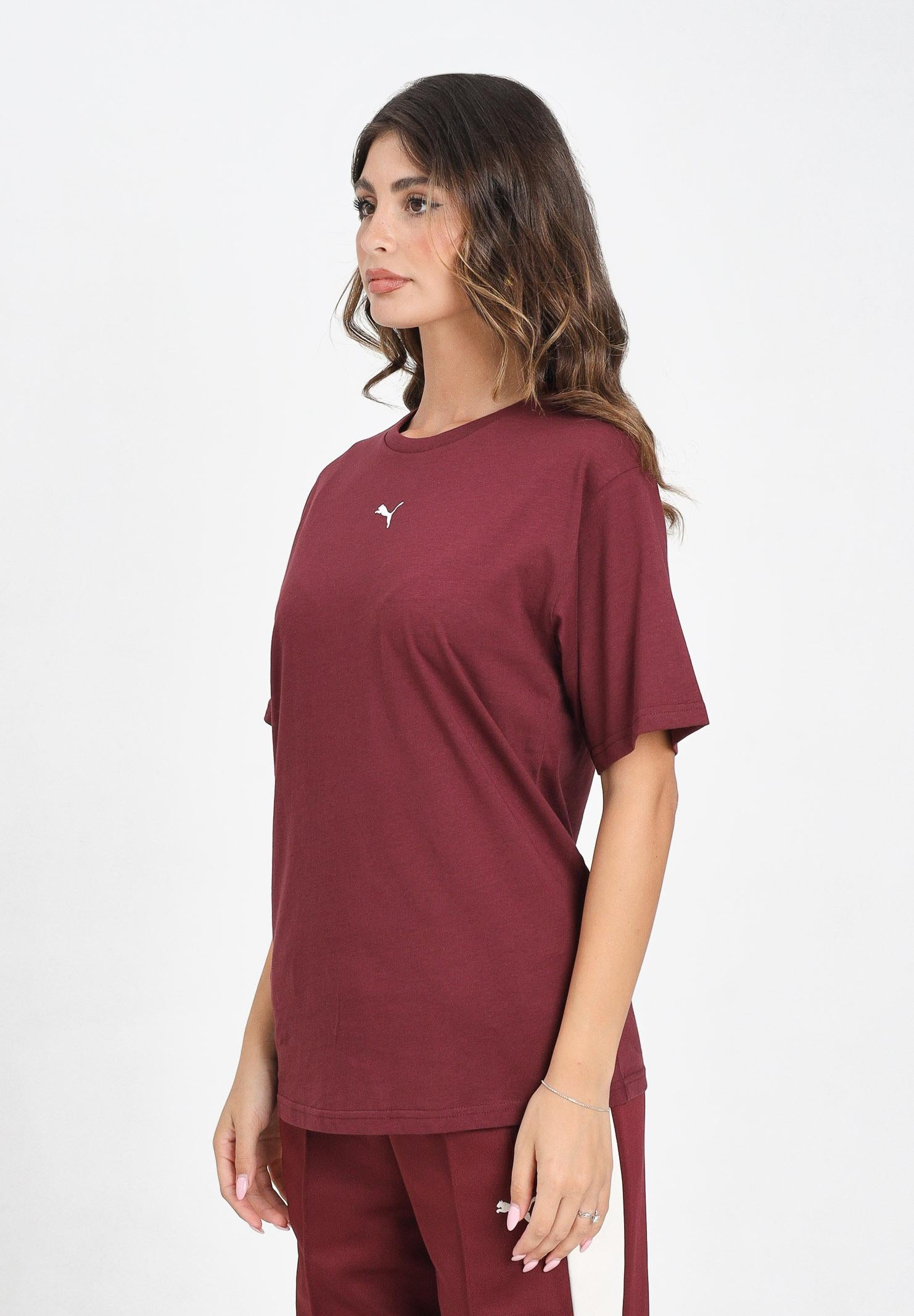 PUMA T-shirt a manica corta ESS Relaxed bordeaux da donna 684971 96 PUMA
