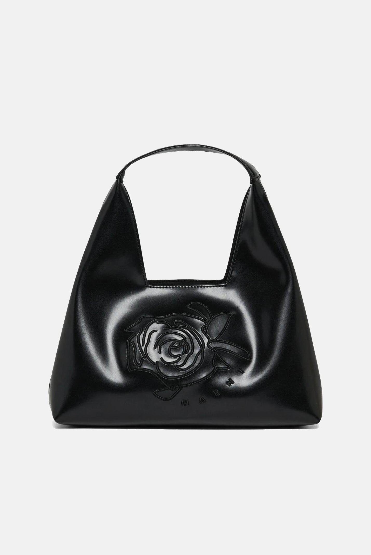 MARNI Borsa a mano Diamond nera da donna con motivo floreale ricamato M01837M00TK 0M900 MARNI