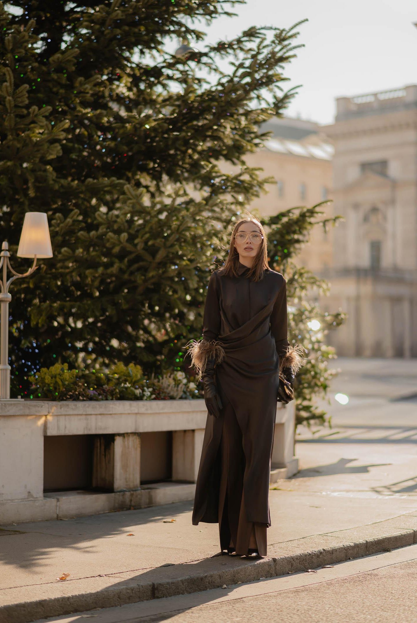 SANTAS Abito lungo DIVINE marrone da donna PV2614 MA SANTAS