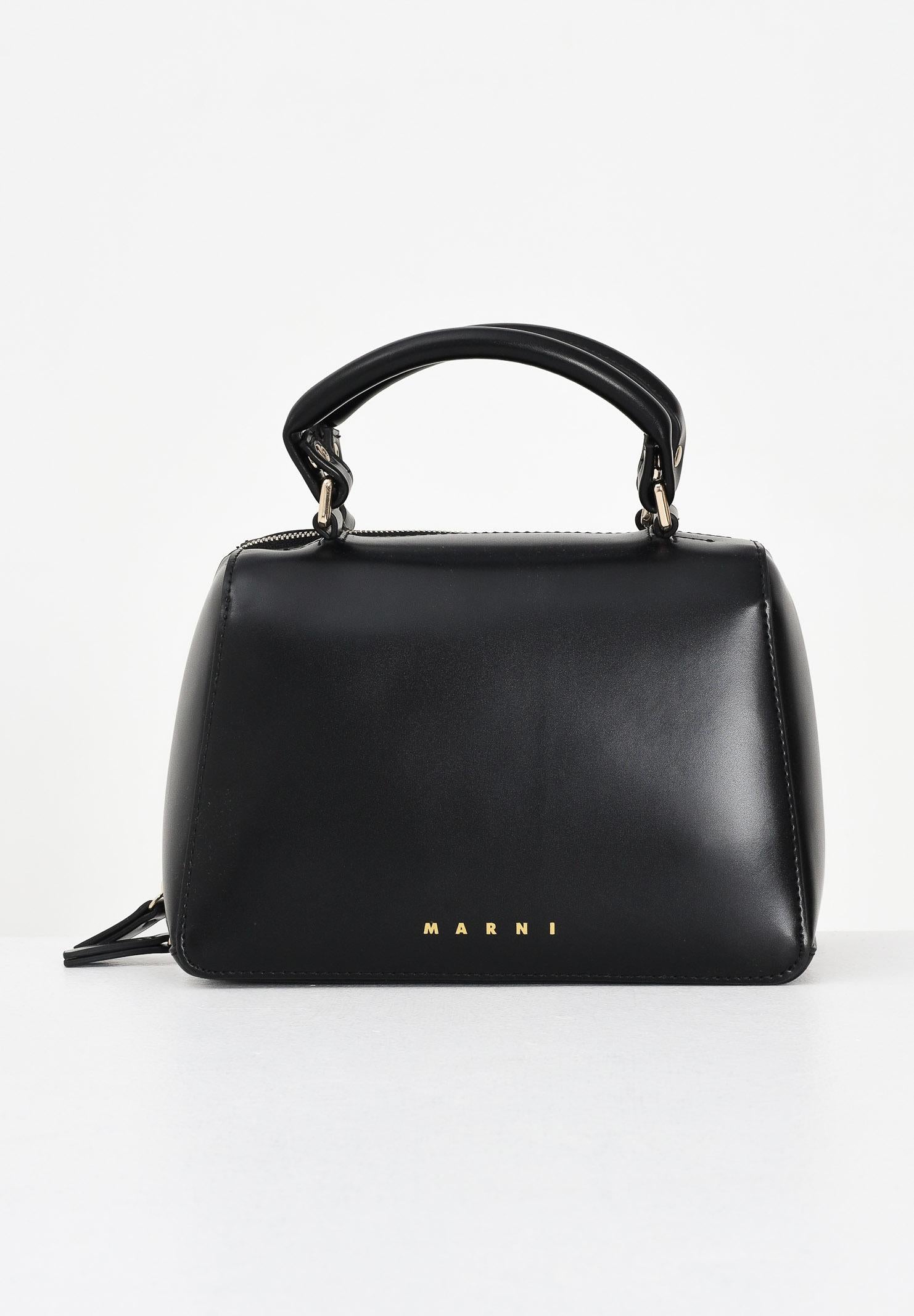 MARNI Borsa a mano nera da donna con logo M01608M00TK 0M900 MARNI