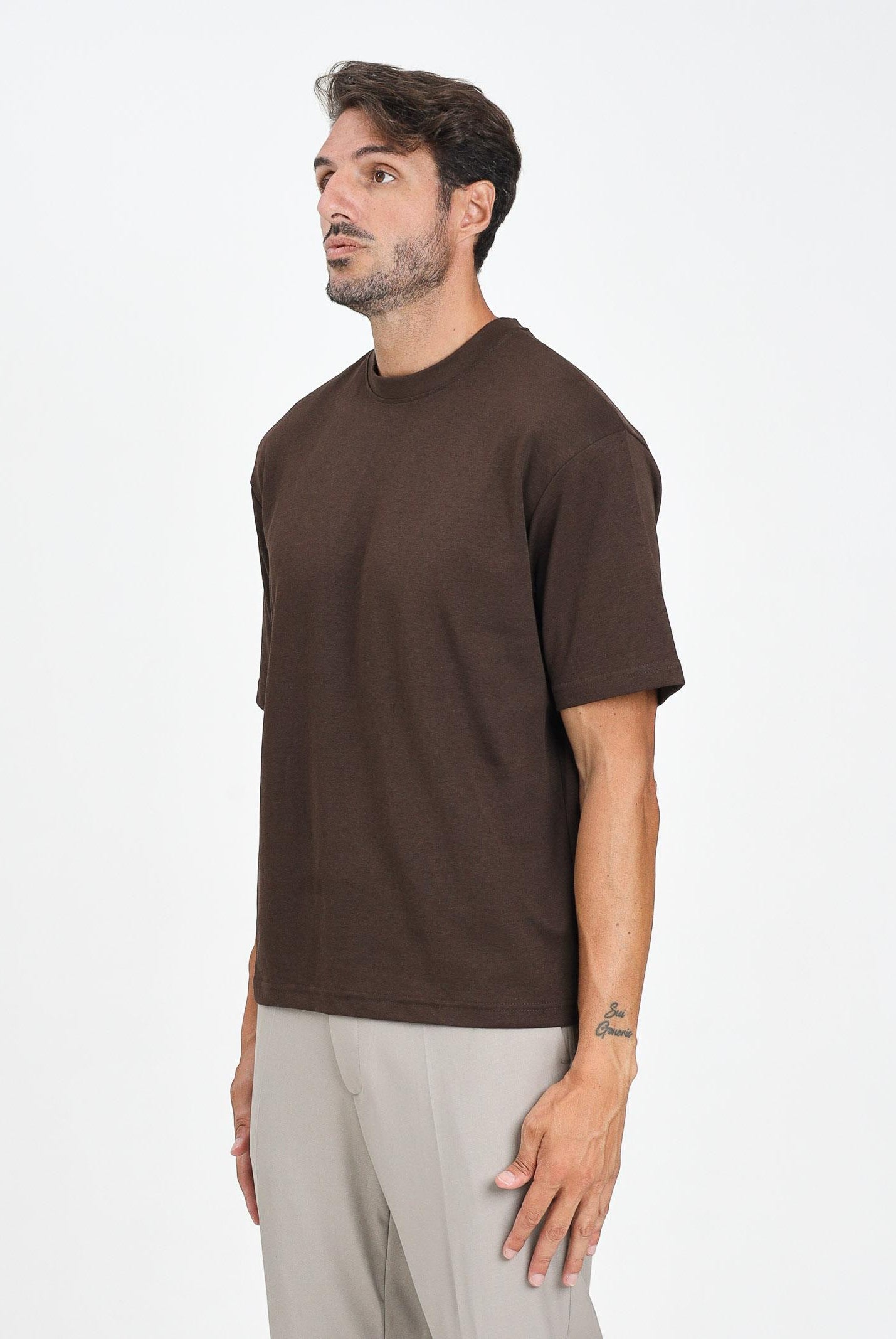 SELECTED HOMME T-shirt a manica corta marrone da uomo 16094143 Demitasse SELECTED HOMME