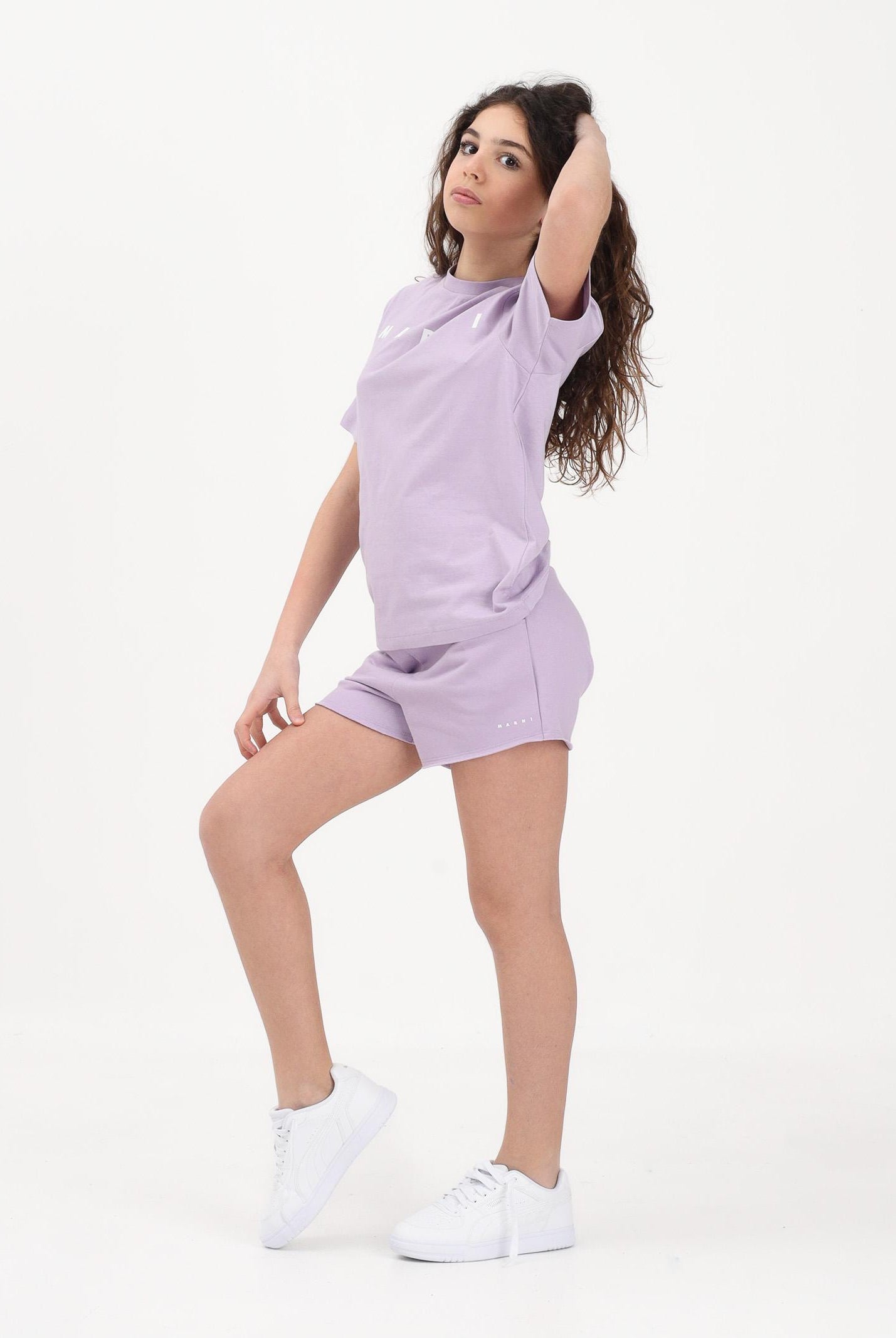 MARNI Shorts sportivo lilla per donna, ragazze e bambine con logo M01690M00V0 0M612 MARNI