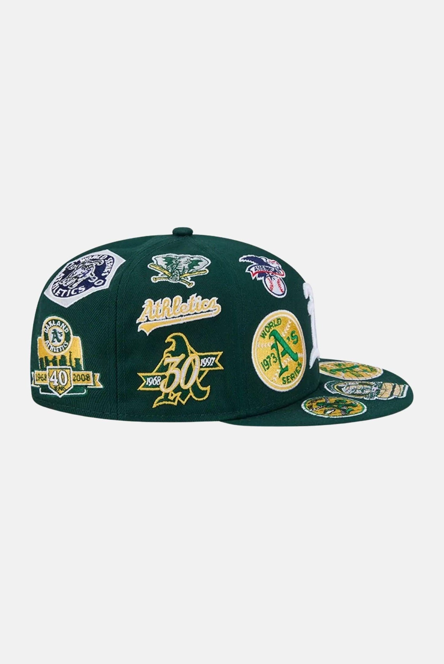 NEW ERA Cappello con visiera Athletics MLB All Over Team 59FIFTY verde da uomo 60803521 . NEW ERA