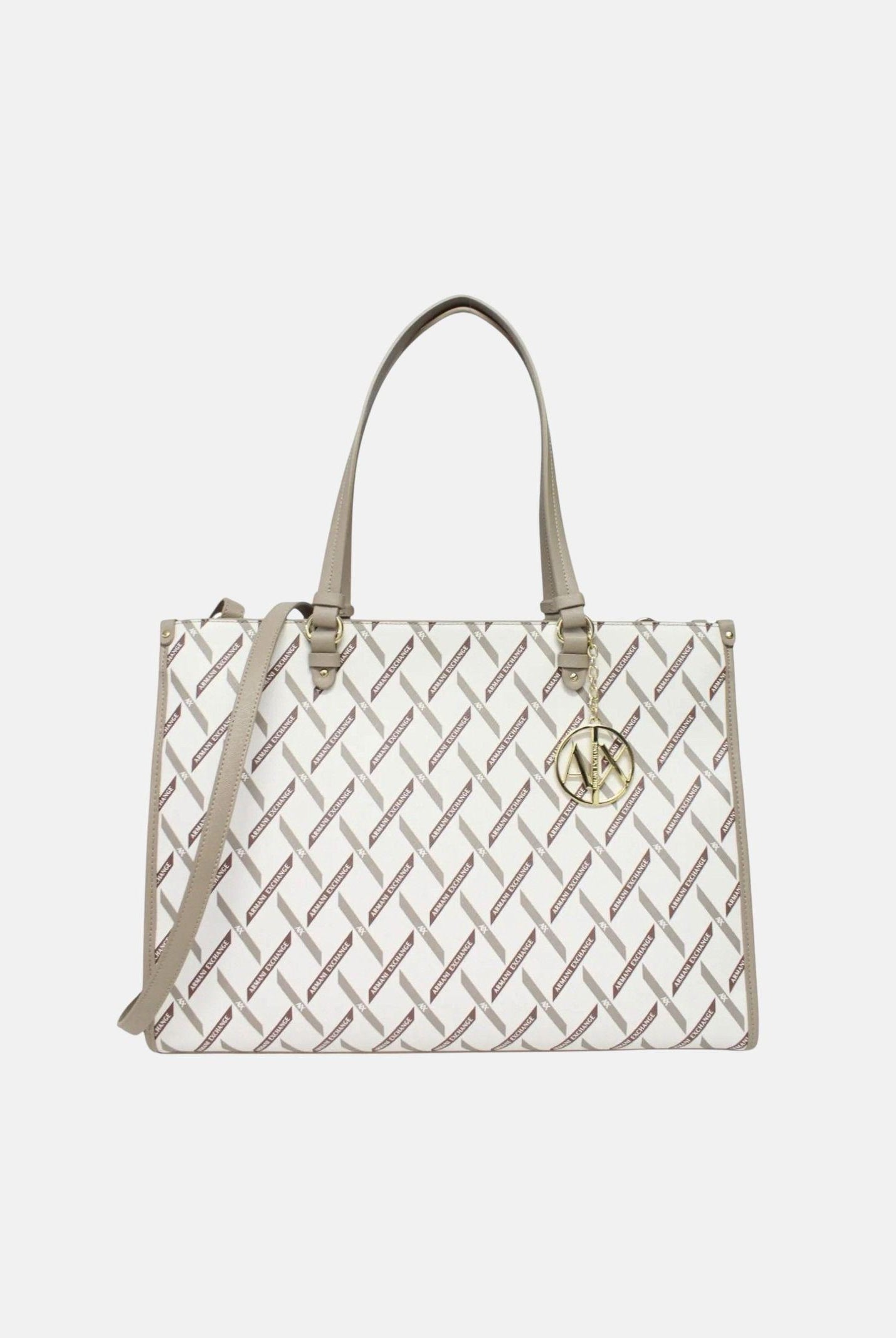 ARMANI EXCHANGE Shopper avorio da donna con logo all-over XW000927AF17155 M1245 ARMANI EXCHANGE