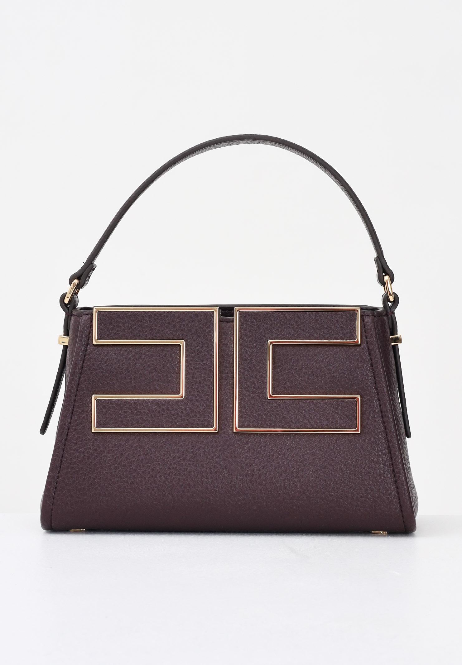 ELISABETTA FRANCHI Borsa a spalla bordeaux da donna con logo BS36A56E2 EA4 ELISABETTA FRANCHI