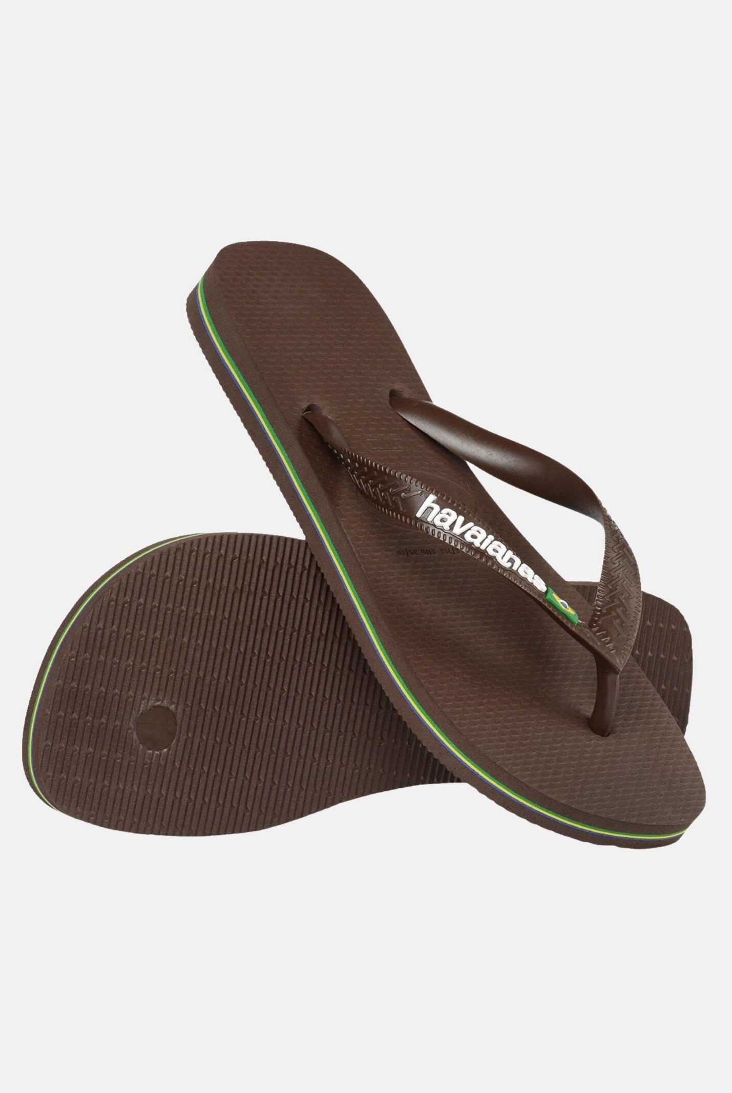HAVAIANAS Infradito Havaianas Brasil Logo marrone per uomo e donna 4110850 2673 HAVAIANAS