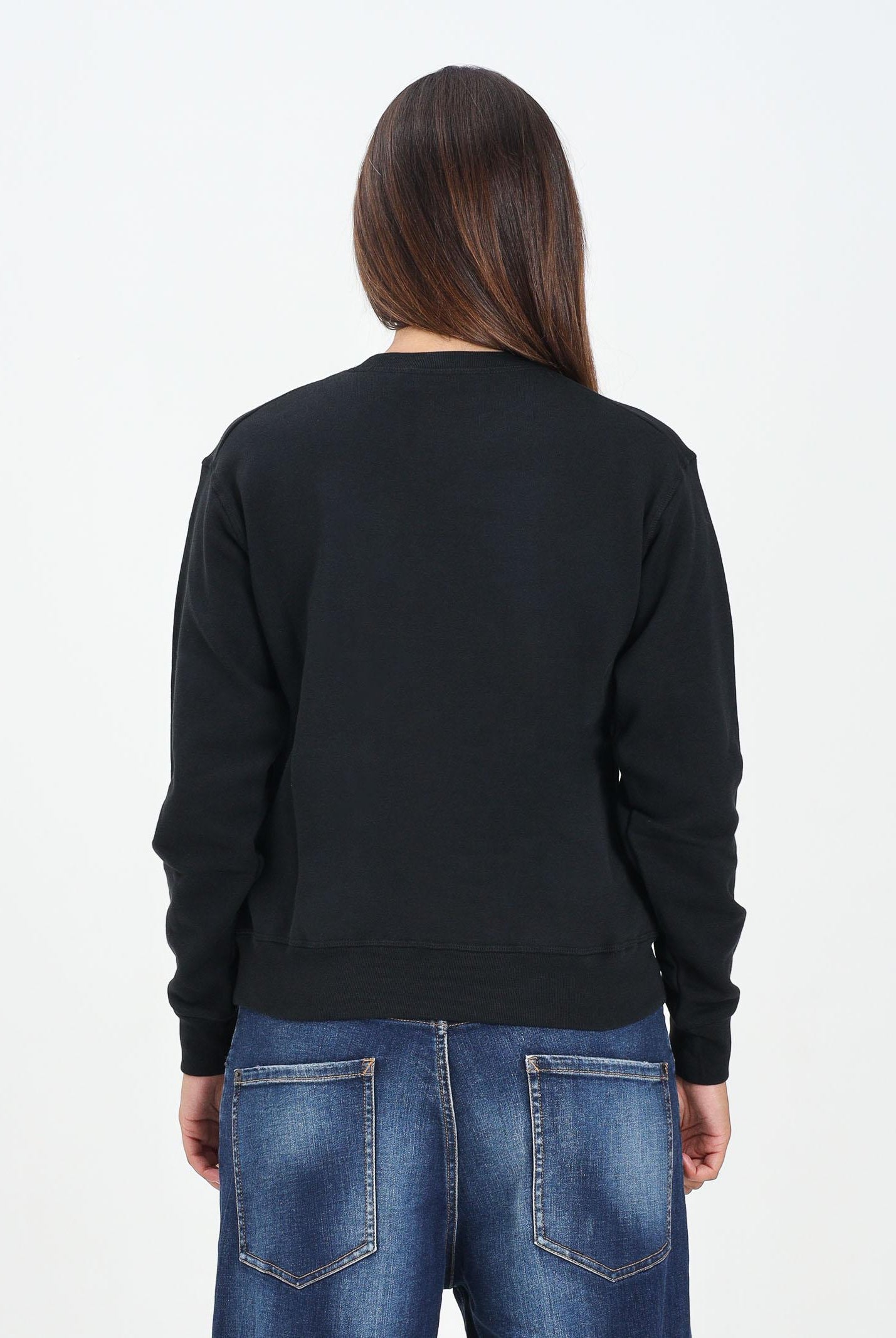 DSQUARED2 Felpa girocollo nera per donna, ragazze e bambine con logo DSQ2 DQ3017D0AEY DQ900 DSQUARED2