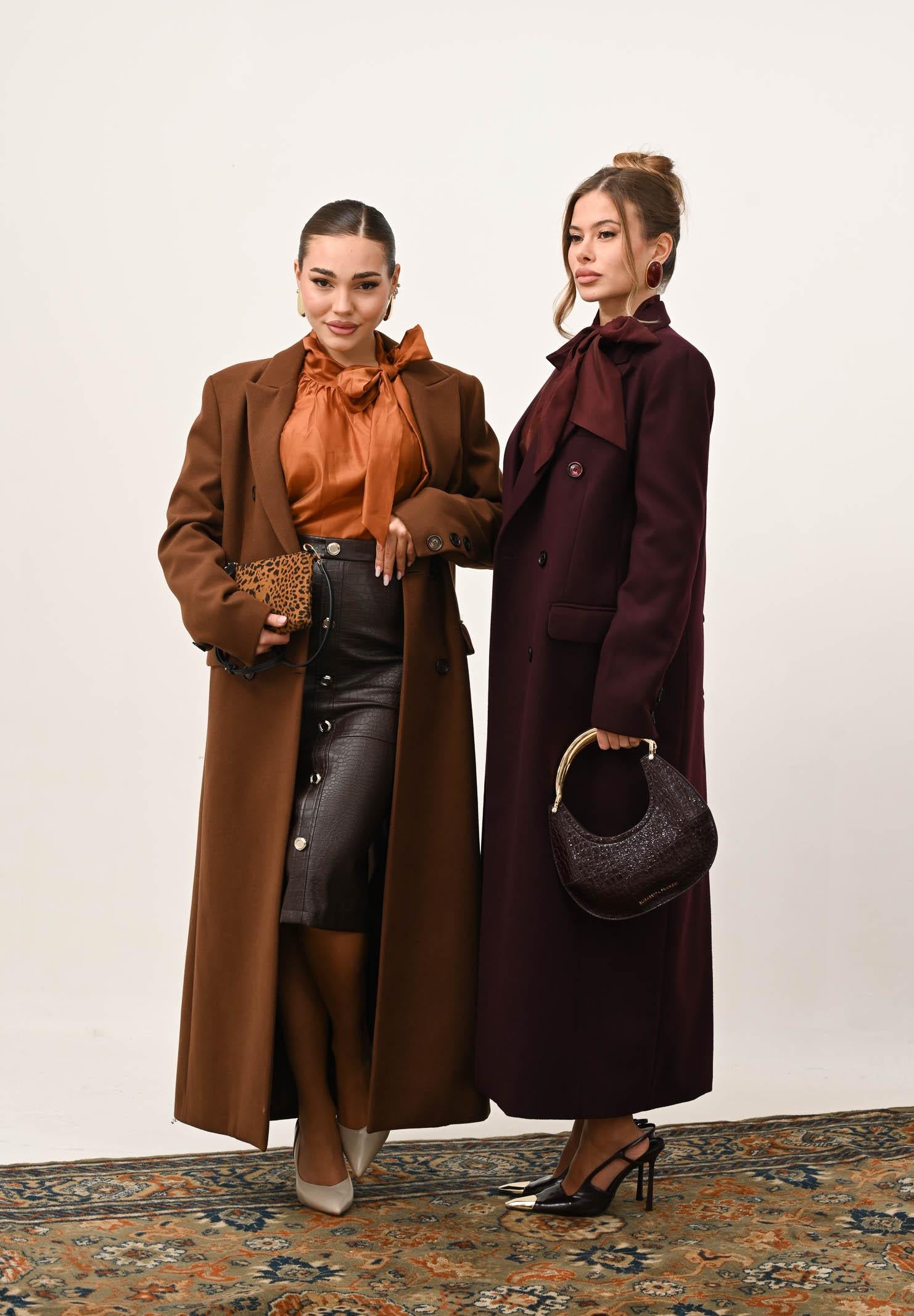 MAR DE MARGARITAS Cappotto lungo Melany bordeaux da donna MMABW01431 RS02 Mar de margaritas