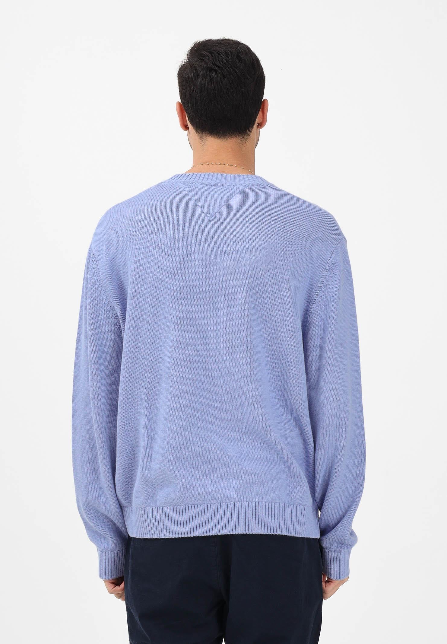 TOMMY JEANS Maglioncino girocollo polvere da uomo con logo DM0DM22401 C5X TOMMY JEANS