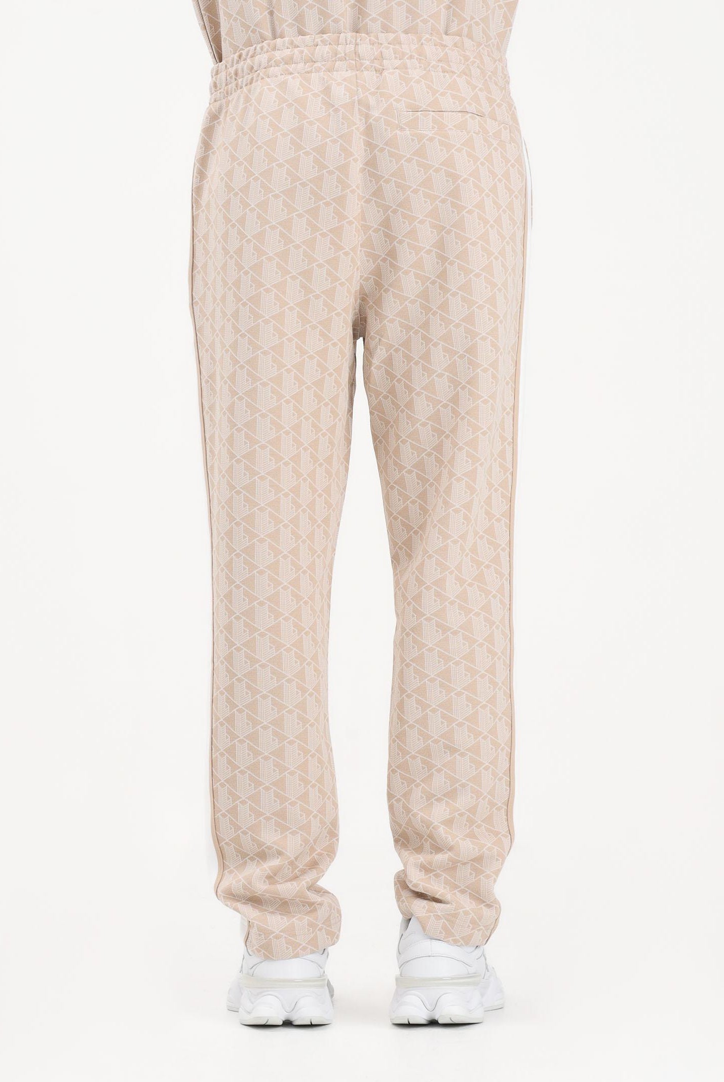 LACOSTE Pantalone sportivo beige da uomo con monogramma Paris XH1440 8GI LACOSTE