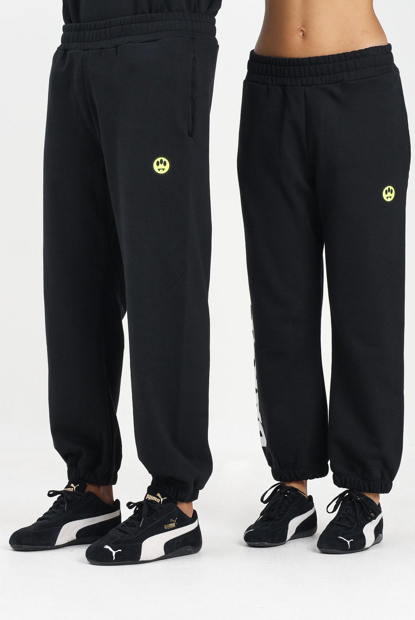 BARROW Pantalone sportivo nero per uomo e donna con logo F5BWUAFP060 110 BARROW