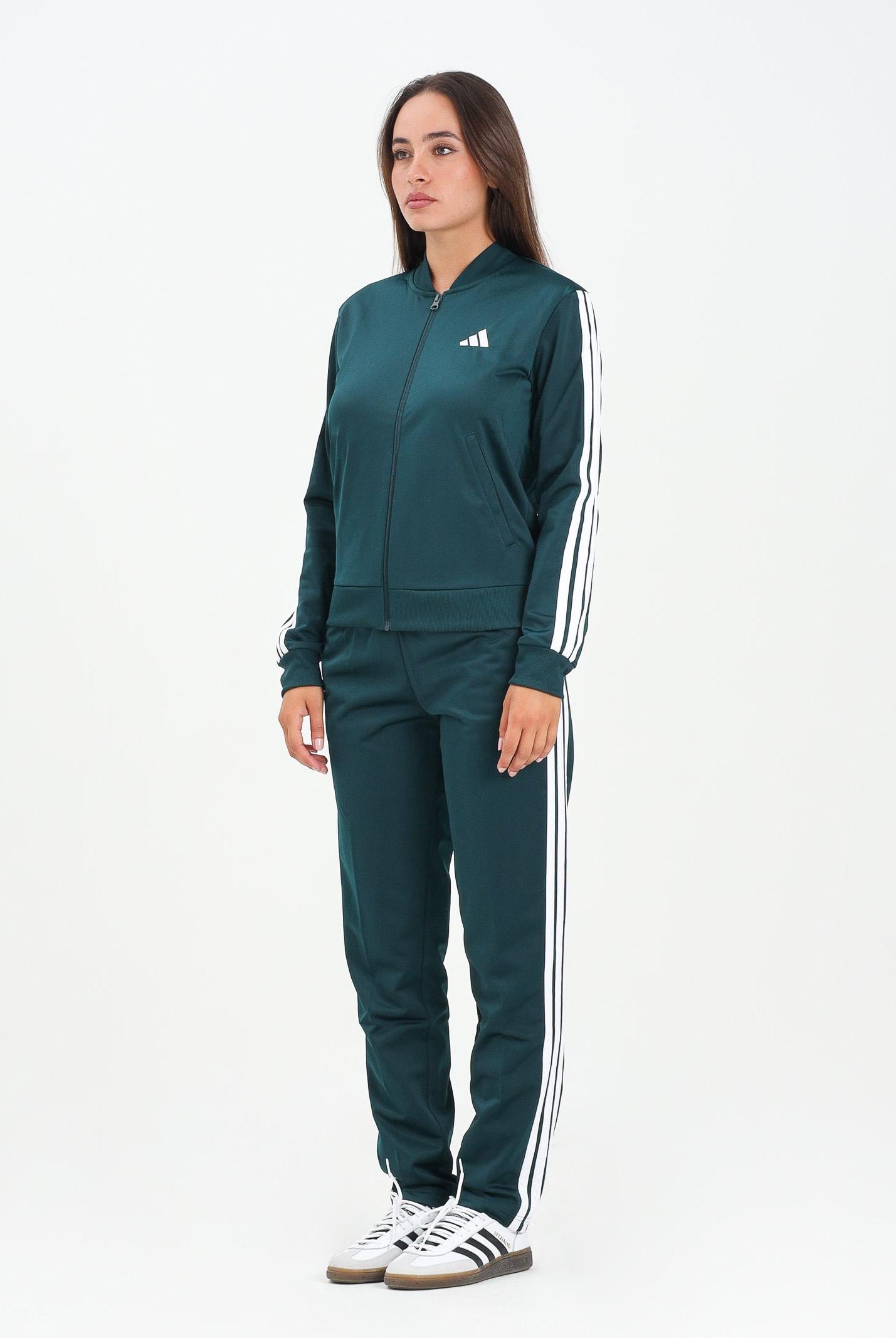 ADIDAS PERFORMANCE Tuta Essentials 3-Stripes verde da donna JX0505  ADIDAS PERFORMANCE