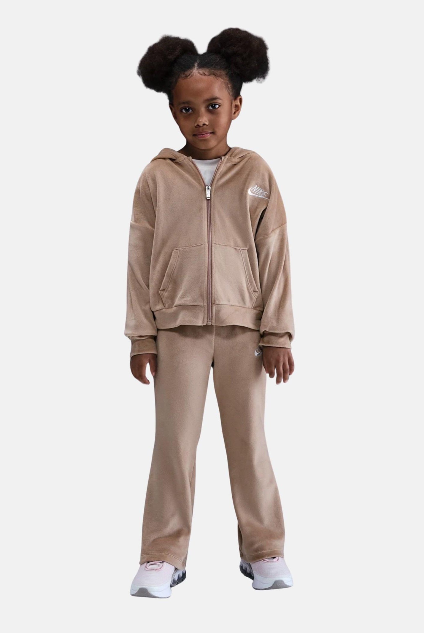 NIKE Tuta in velluto beige da bambina 36N417 X0L NIKE