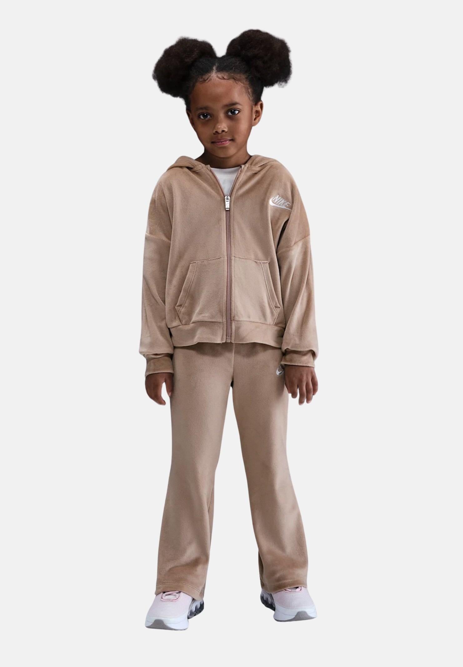 NIKE Tuta in velluto beige da bambina 36N417 X0L NIKE