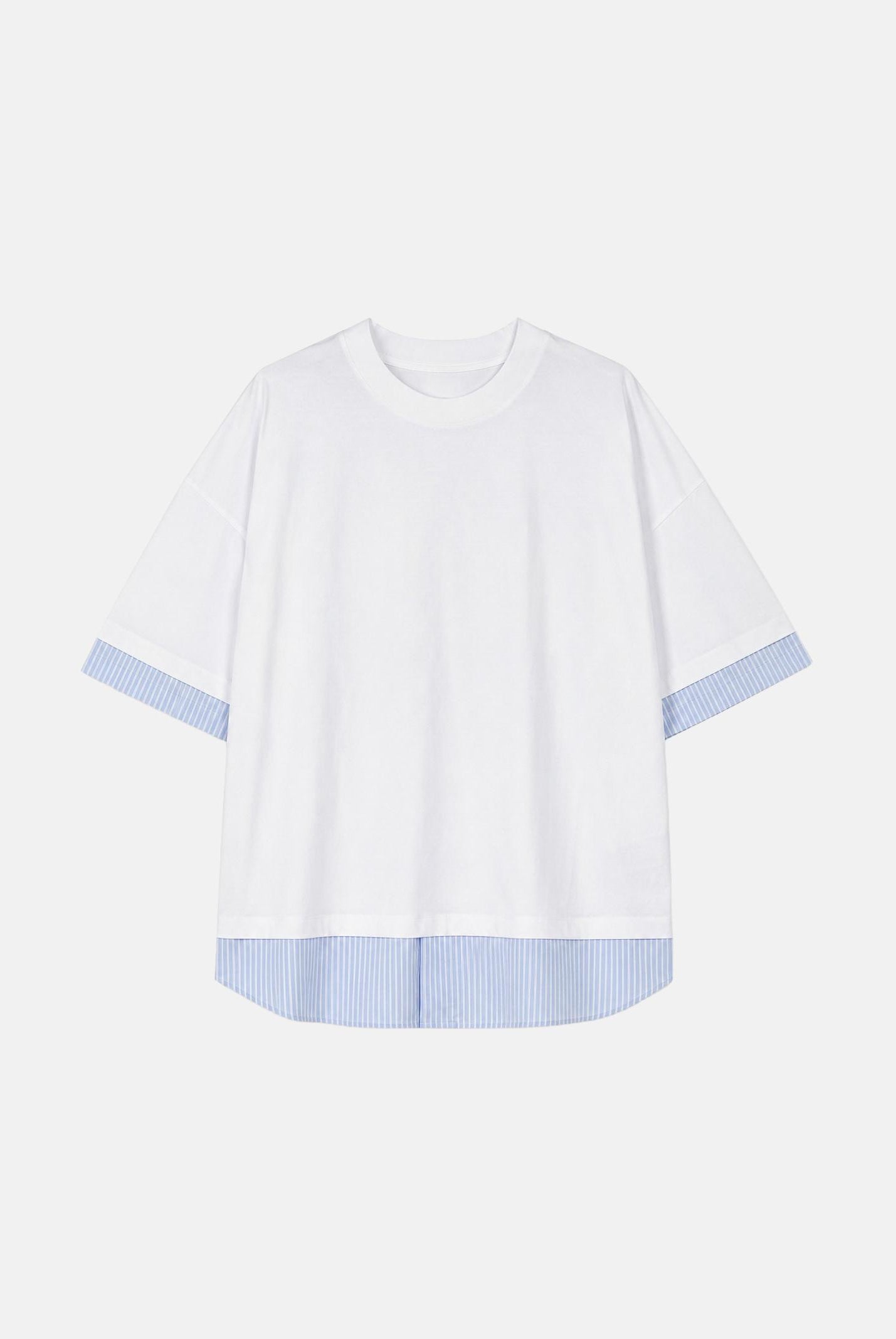 I'M BRIAN t-shirt uomo oversize in cotone a contrasto bianco uomo. TS3745 BI I'M BRIAN