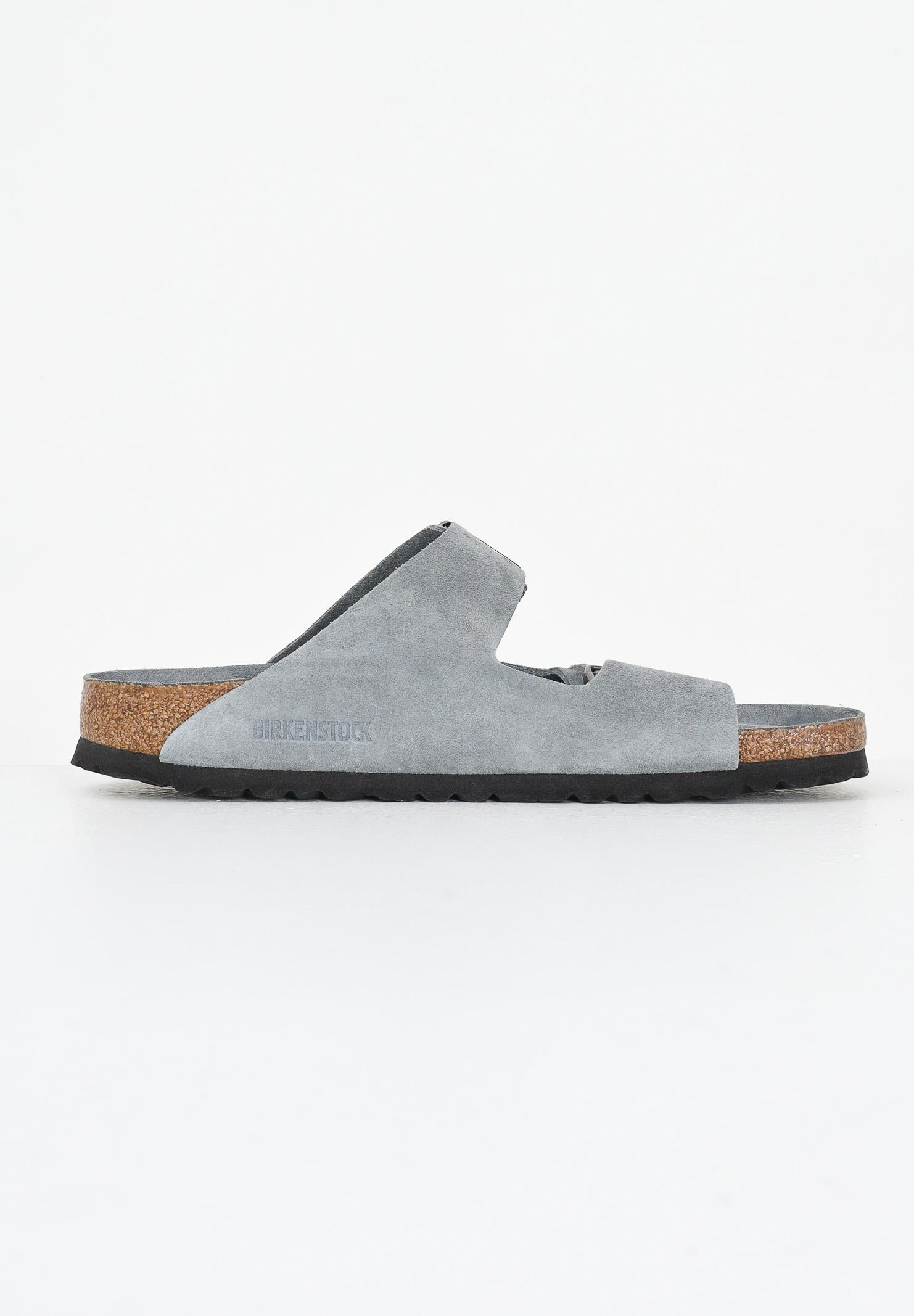 BIRKENSTOCK Ciabatte Arizona Suede grigio ardesia da uomo 1030912 BIRKENSTOCK