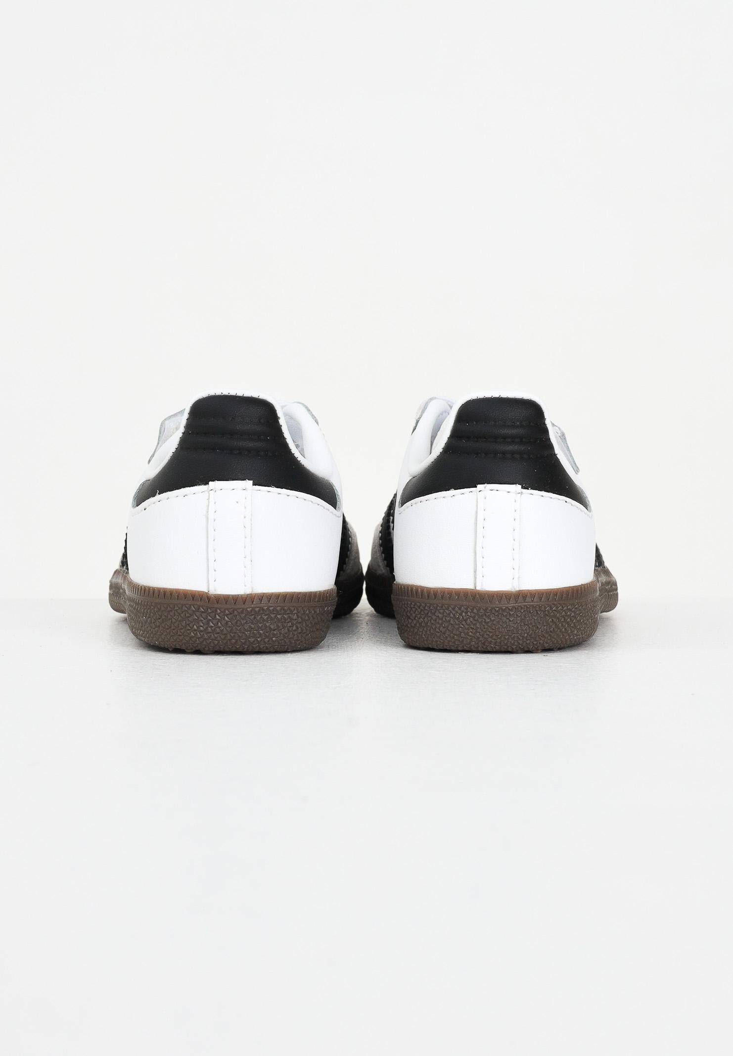 ADIDAS ORIGINALS Sneakers Samba OG Comfort Closure Elastic Lace bianche e nere per bambino e bambina JQ6391 ADIDAS ORIGINALS