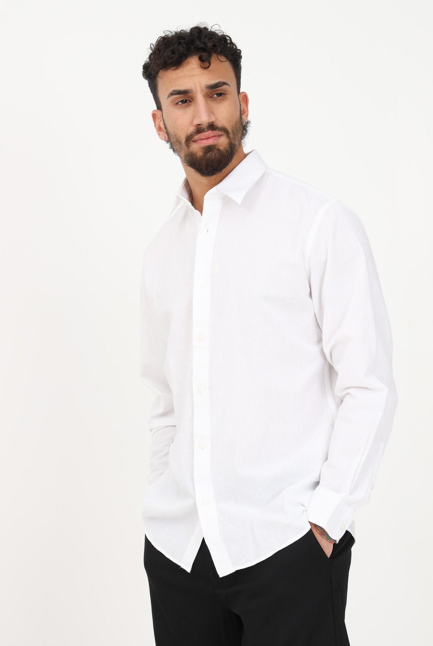 Camicia elegante bianca da uomo 16079056 WHITE SELECTED HOMME