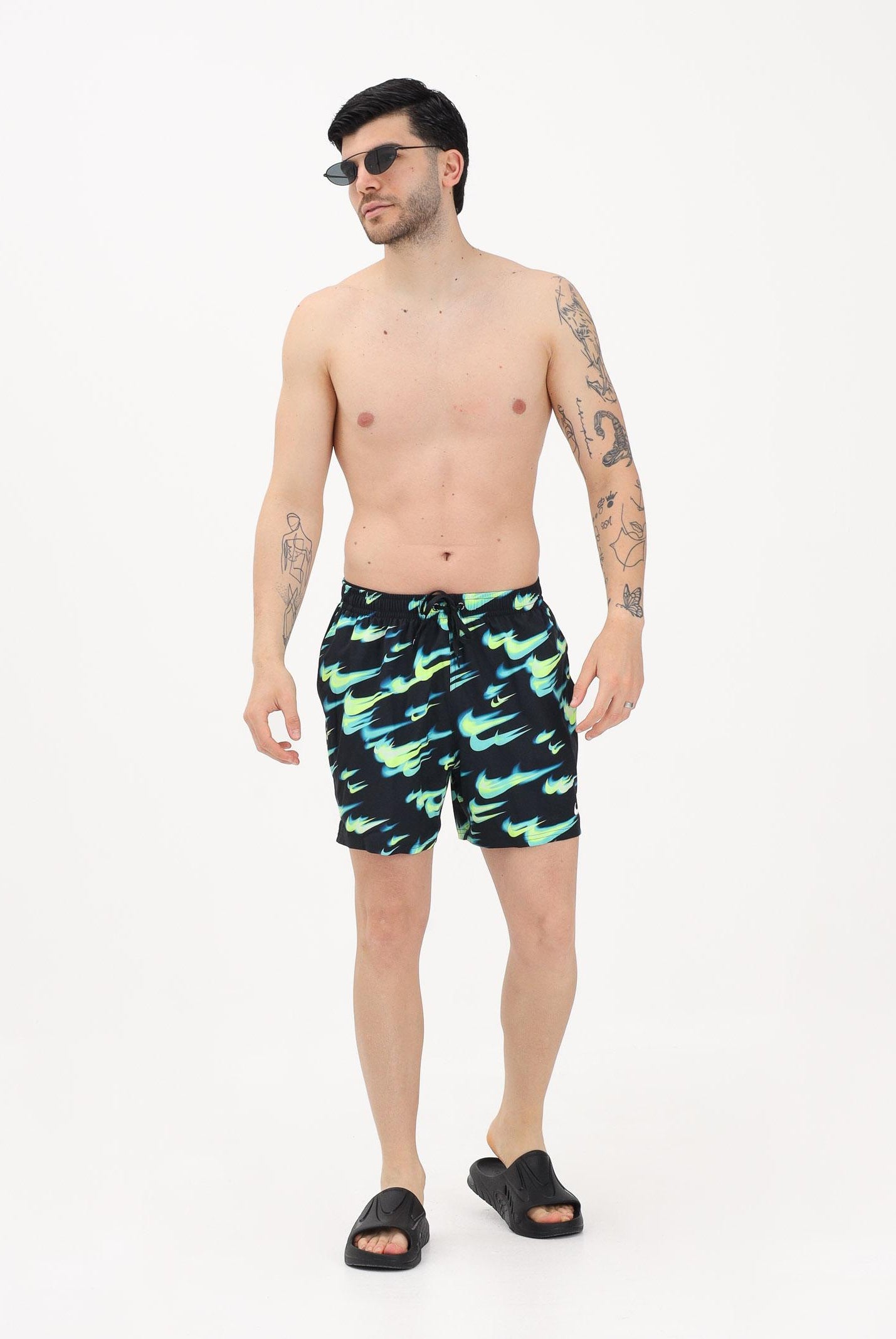 NIKE Shorts mare nero da uomo con stampa NESSG551 737 NIKE
