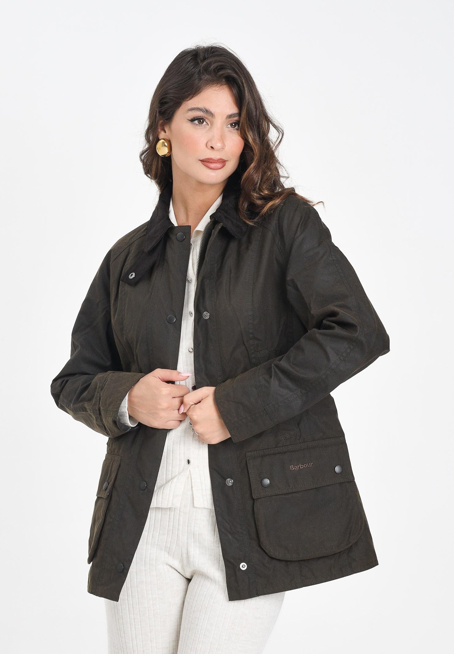 BARBOUR Giubbotto Beadnell verde oliva da donna 252MLWX0668 OL71 BARBOUR