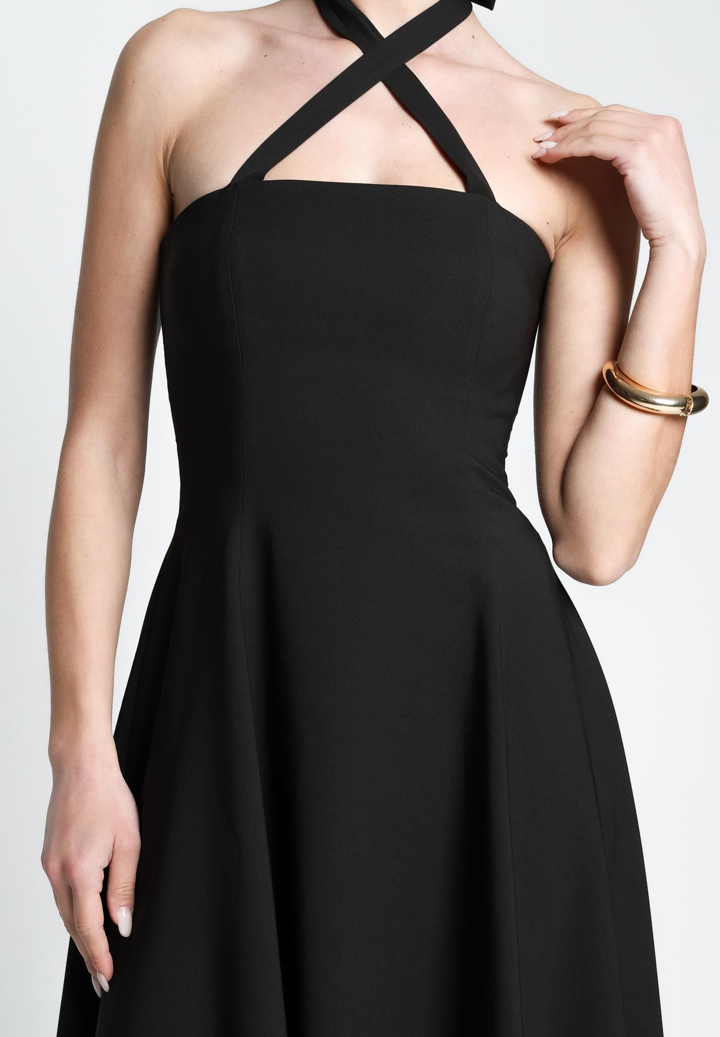 SANTAS Abito midi MEDELEINE nero da donna PV2508 NERO SANTAS