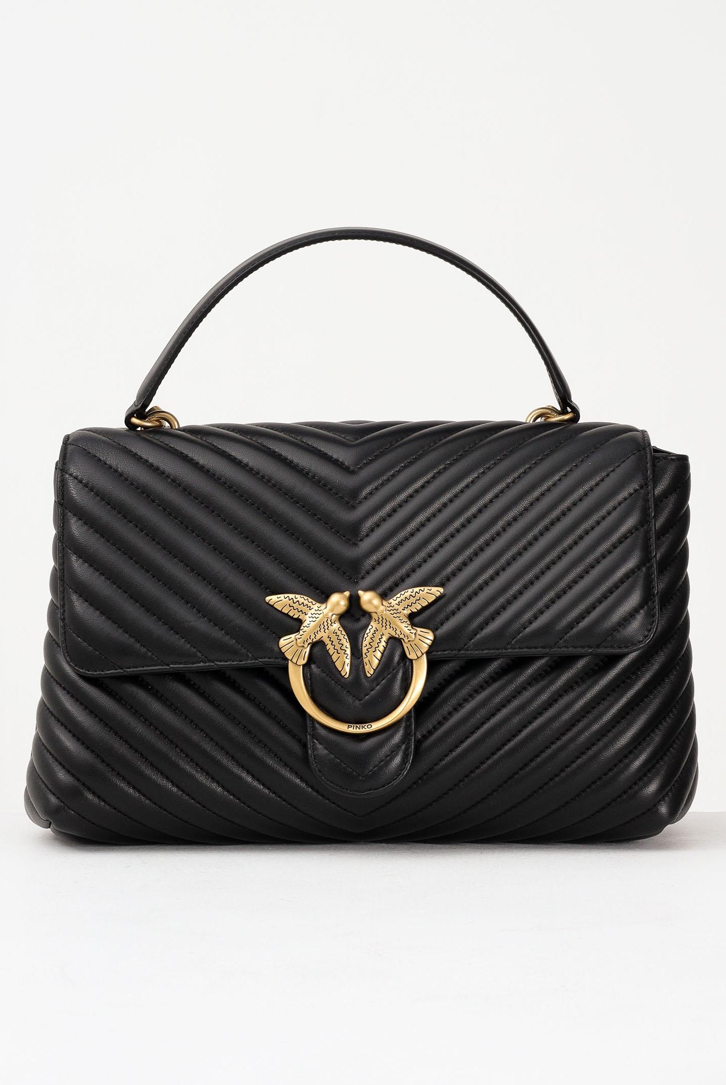 PINKO Shopper Big Love Bag Puff nera da donna 100042A0GK Z99Q PINKO