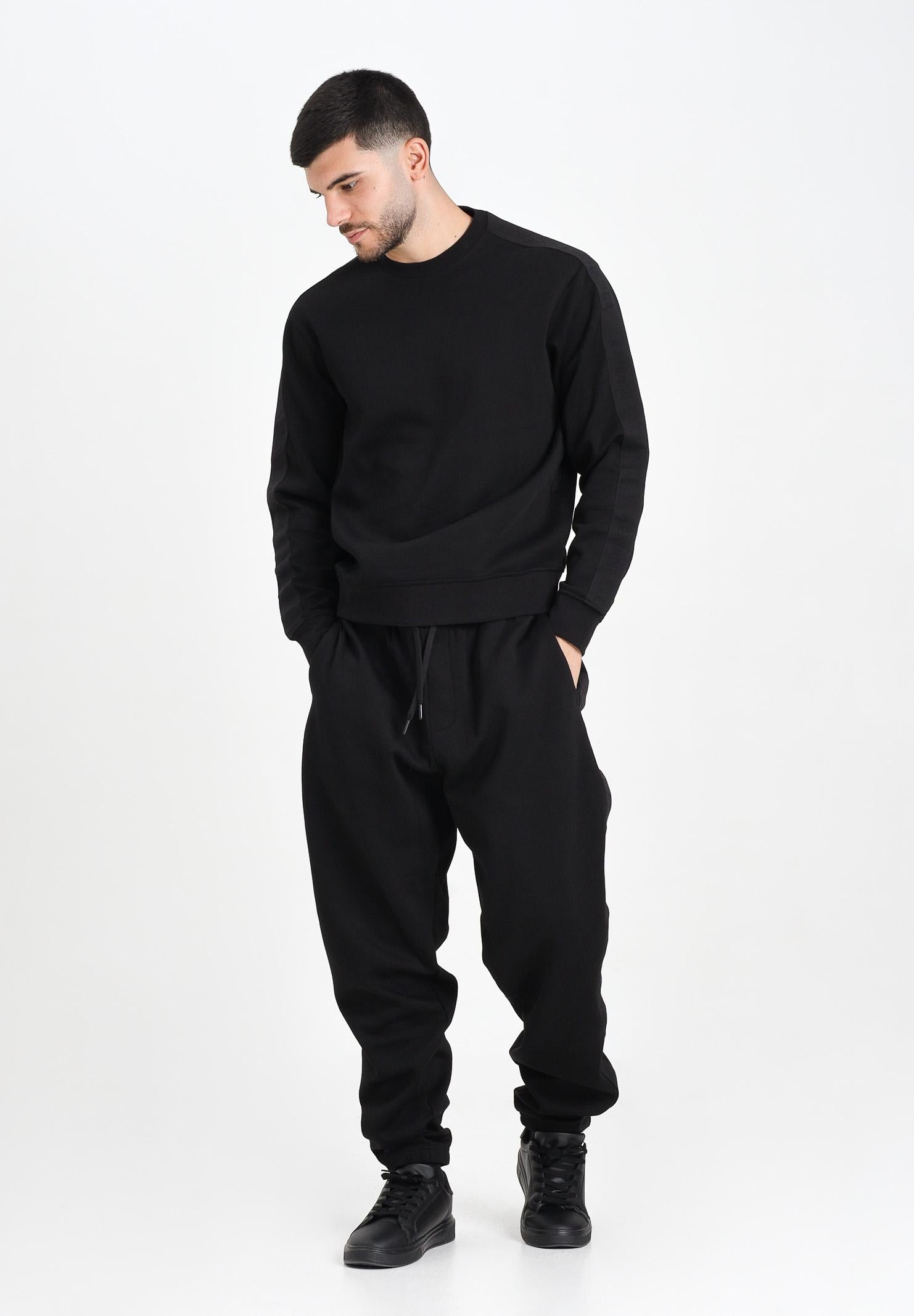 ARMANI EXCHANGE Pantalone sportivo nero da uomo con bande laterali logate XM001301AF10818 UC001 ARMANI EXCHANGE