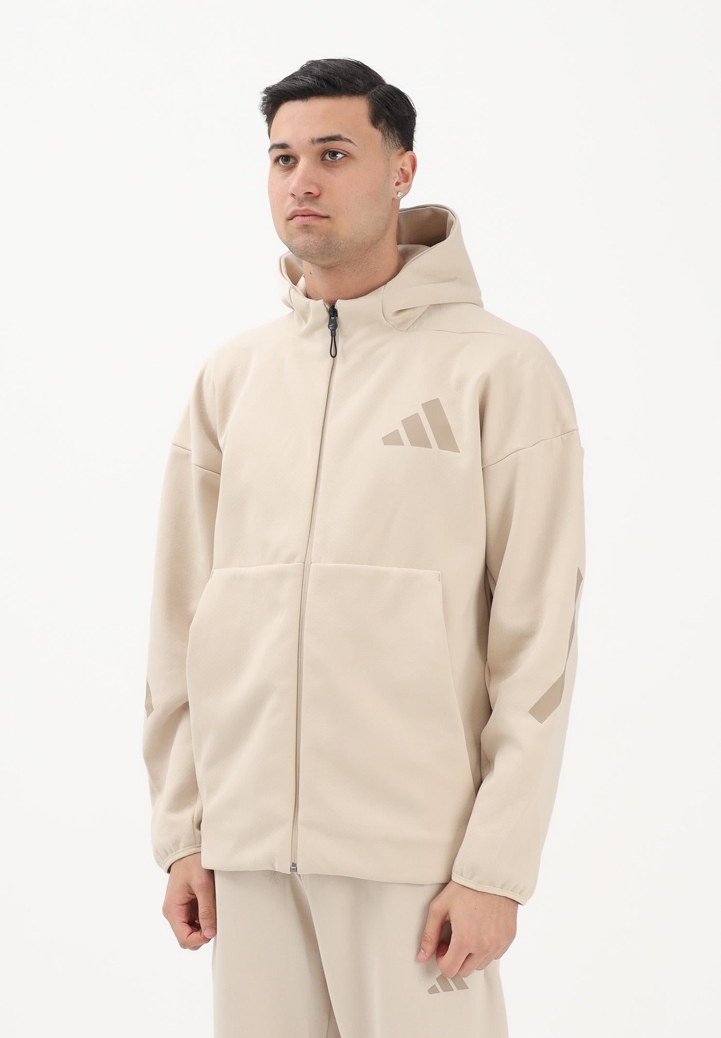ADIDAS PERFORMANCE Felpa con zip Z.N.E. beige da uomo KE4680 . ADIDAS PERFORMANCE