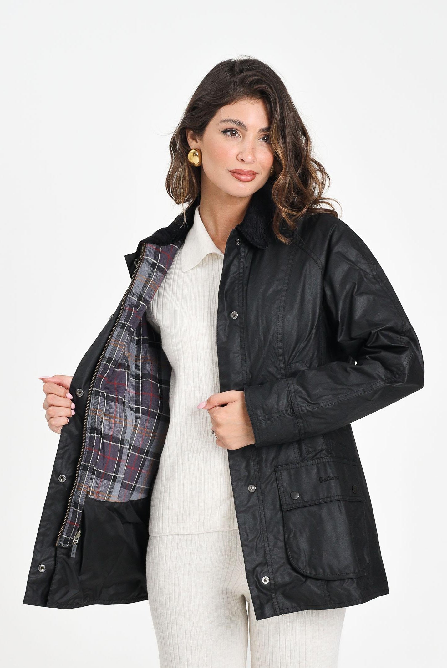 BARBOUR Giubbotto Beadnell nero da donna 252MLWX0667 BK11 BARBOUR