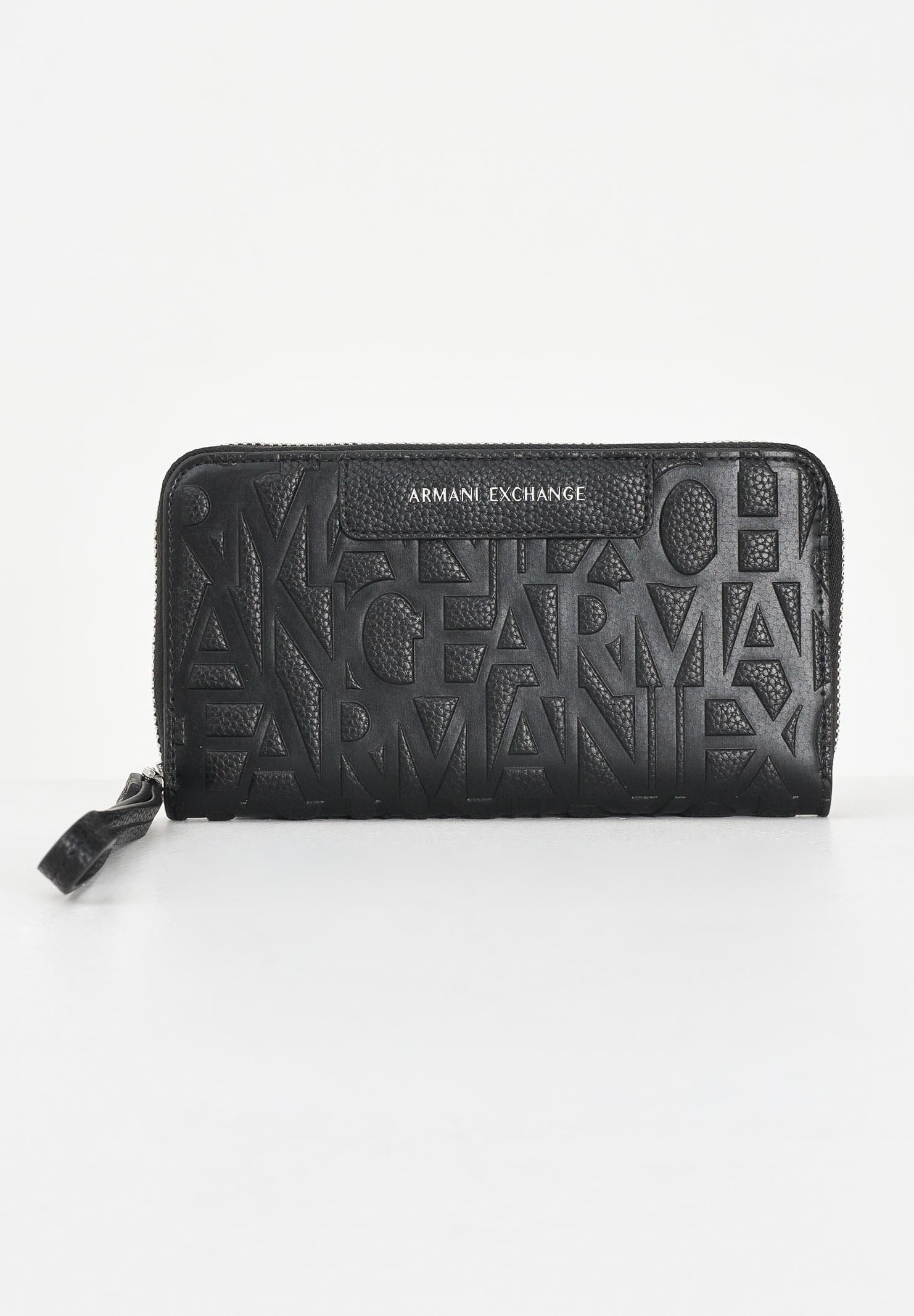 ARMANI EXCHANGE Portafogli nero da donna con logo XW001606AF15774 UC001 ARMANI EXCHANGE