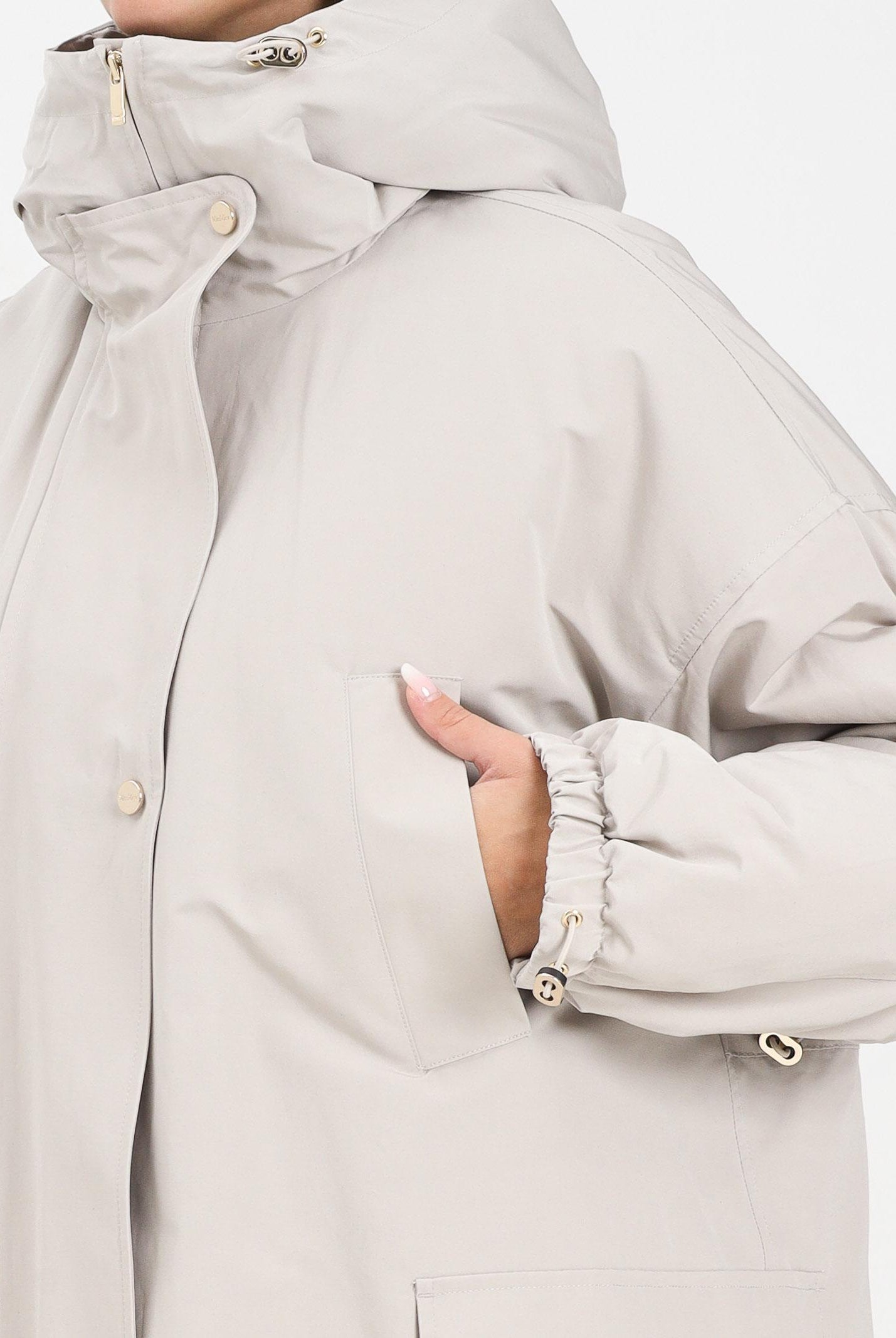 MAX MARA Parka beige da donna con eco pelliccia interna 2526026012600 001 MAX MARA