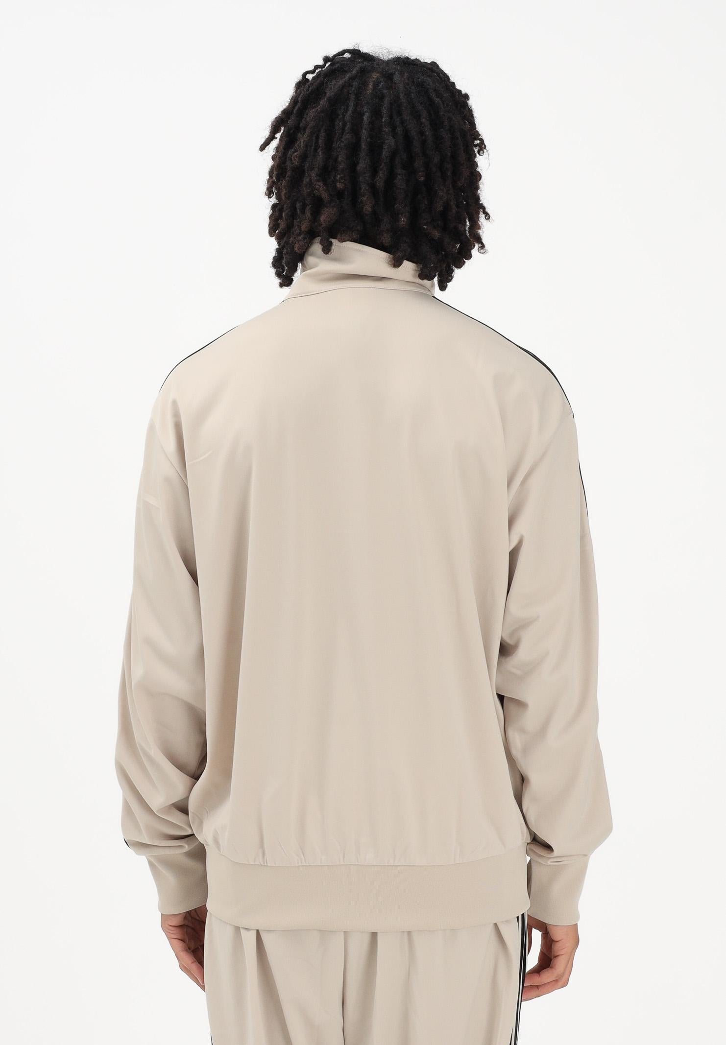 ADIDAS ORIGINALS Felpa con zip FIREBIRD beige e nera da uomo KE7960 . ADIDAS ORIGINALS