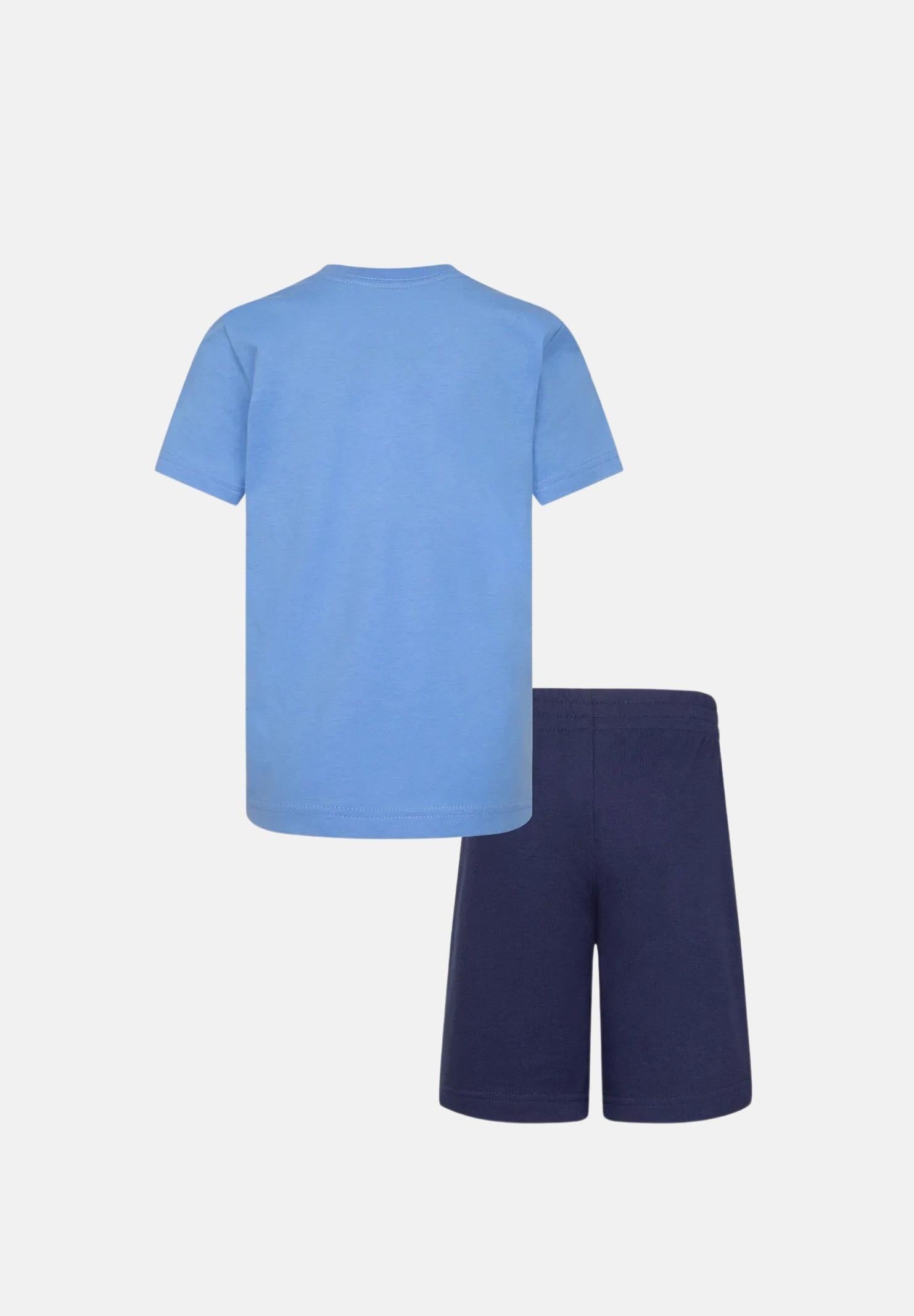 JORDAN Completino blu e azzurro da bambino con stampa logo Jumpman 85C138 U90 JORDAN