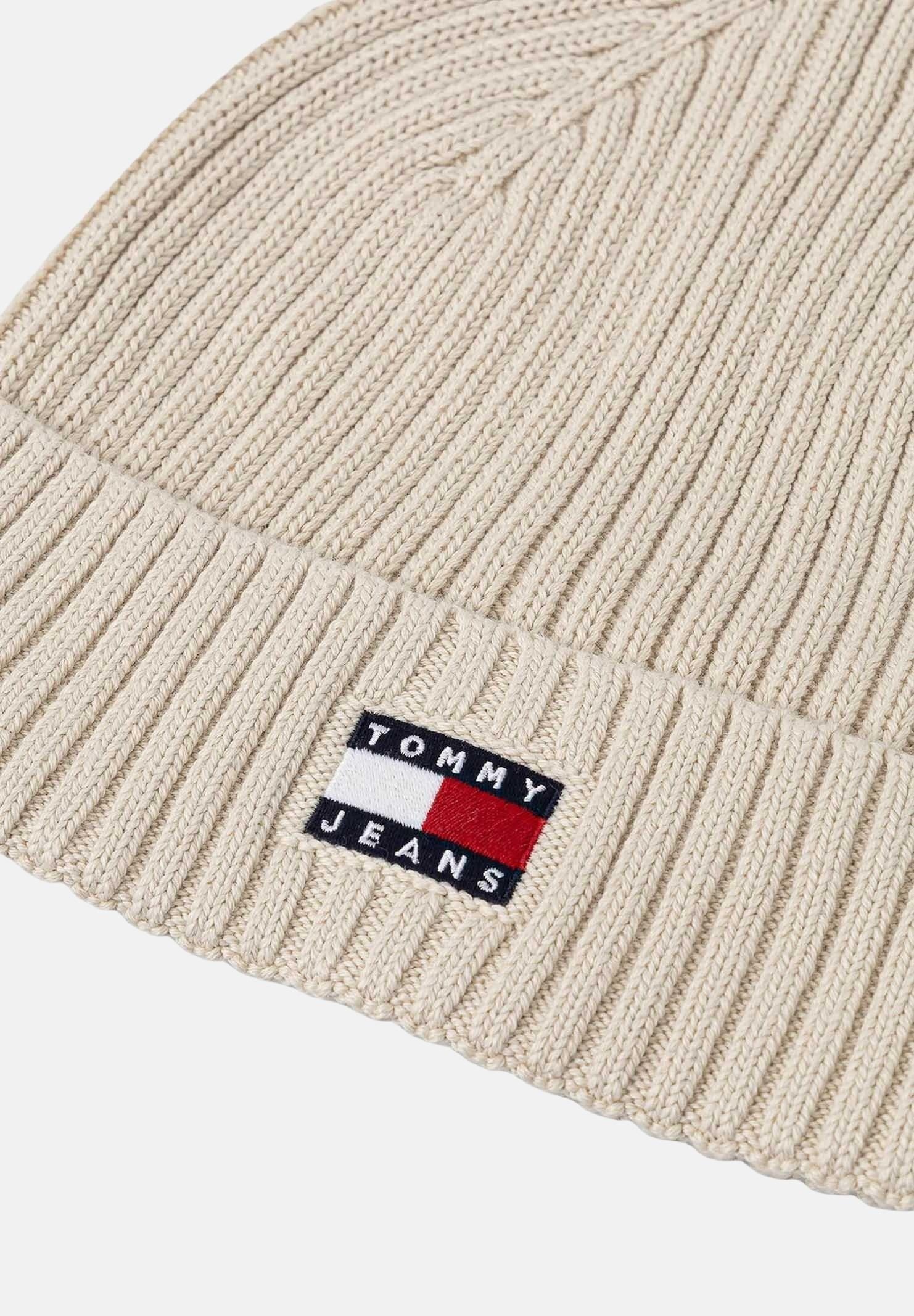 TOMMY JEANS Berretto beige da donna con logo AW0AW17899 ACG TOMMY JEANS